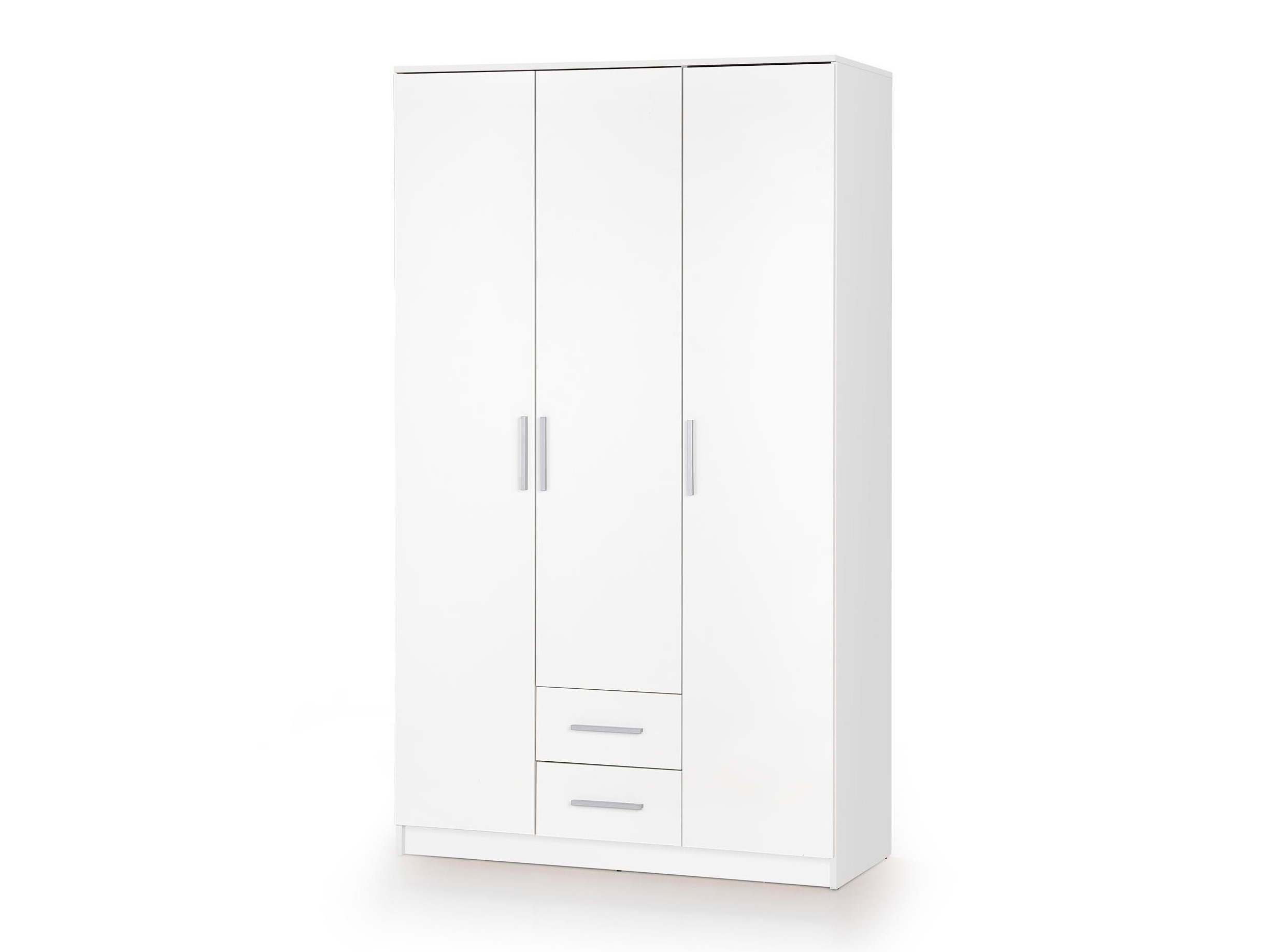 Armadio Cirveso 113 (Bianco + Bianco lucido)