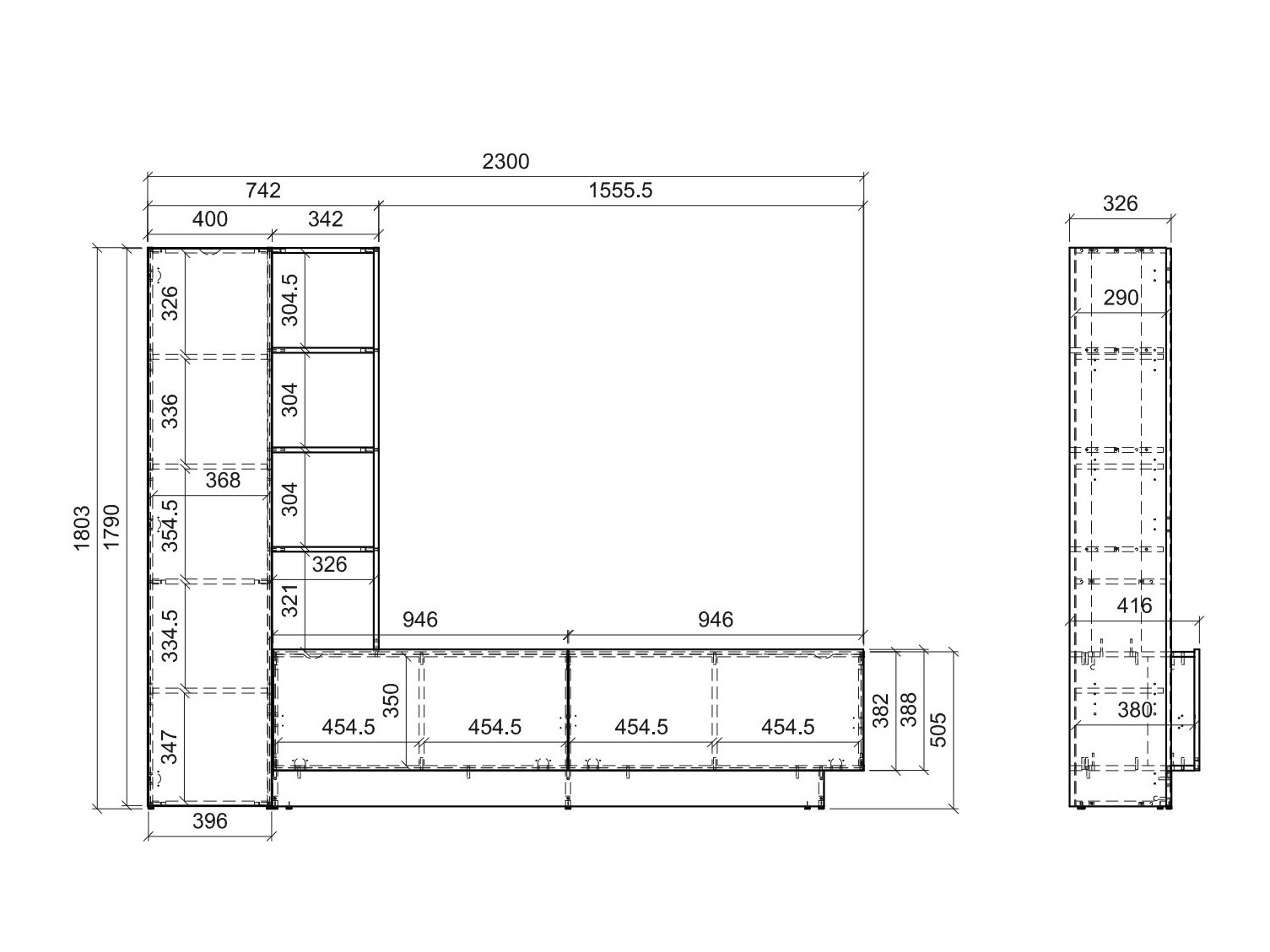 Parete attrezzata Ontario 224