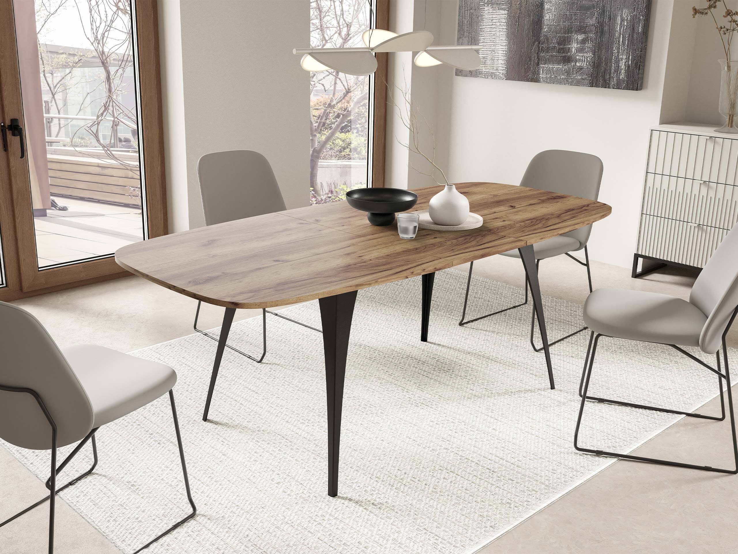 Tavolo Oswego 131 (Quercia dorata artigianale)