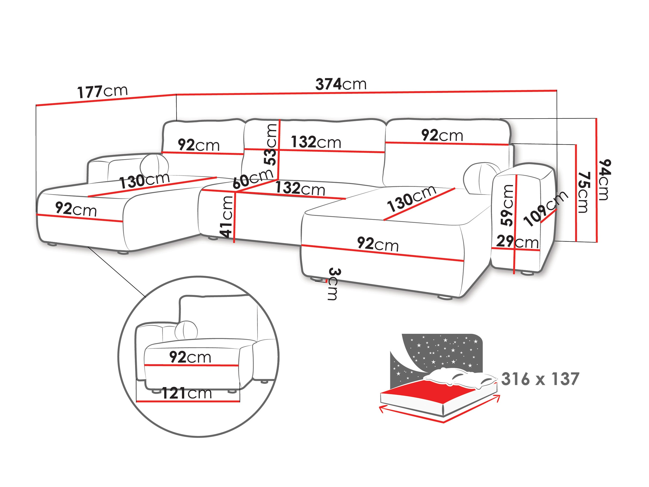 Divano angolare TrendyNest 130 (Coral 15)
