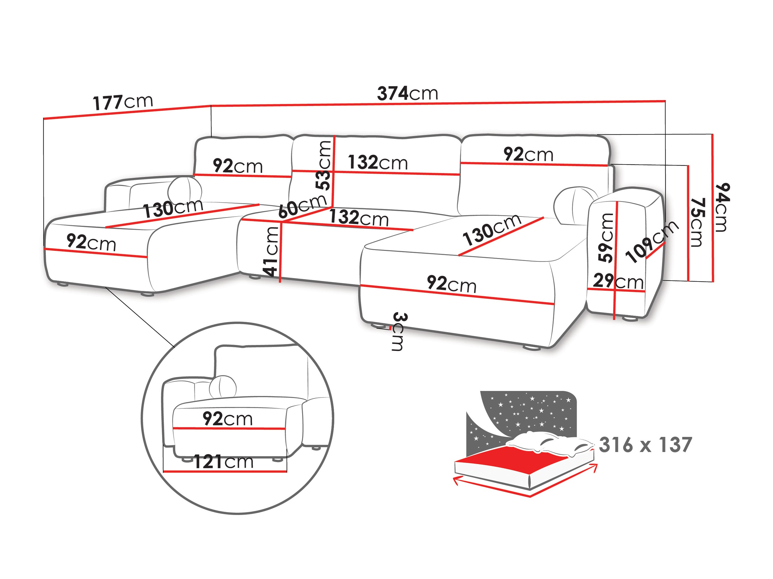 Divano angolare TrendyNest Piscor (Coral 80)
