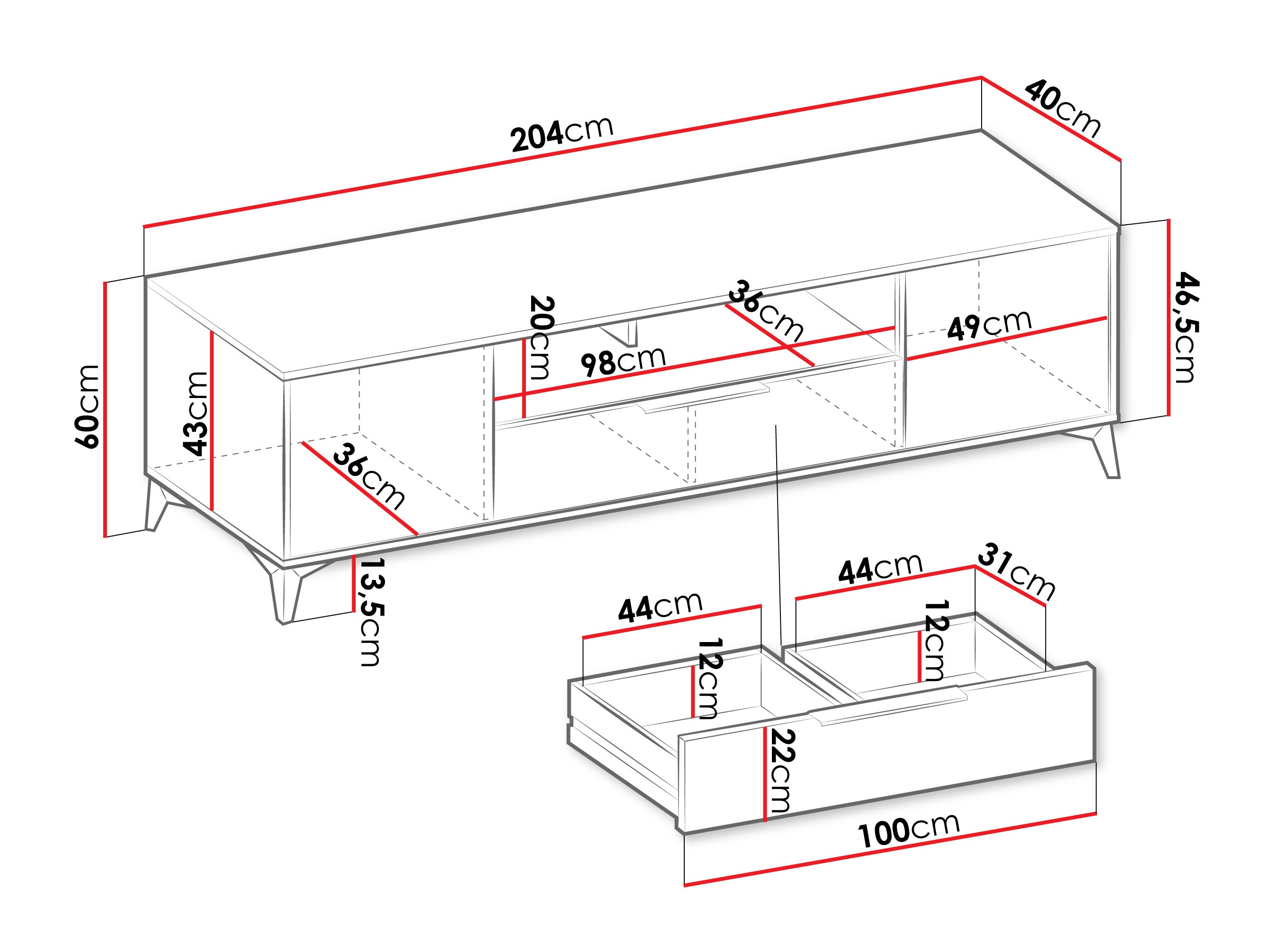 Mobile porta TV Comfivo Enoteo 106
