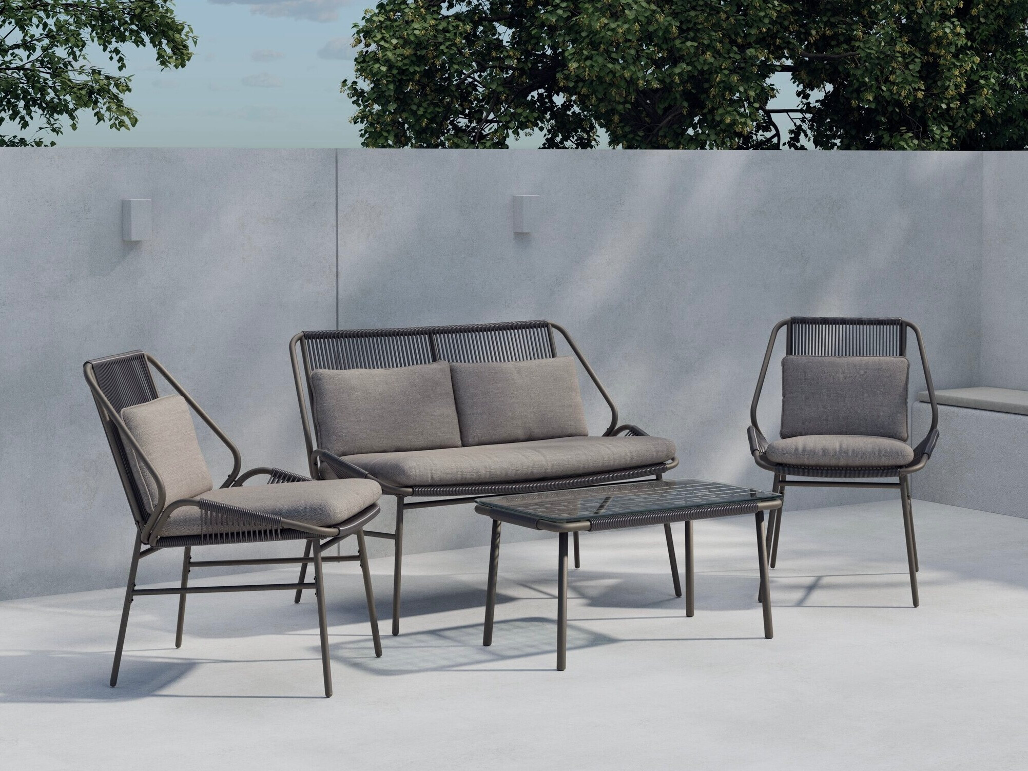 Mobili da giardino Dallas 5169 (Marrone + Beige)