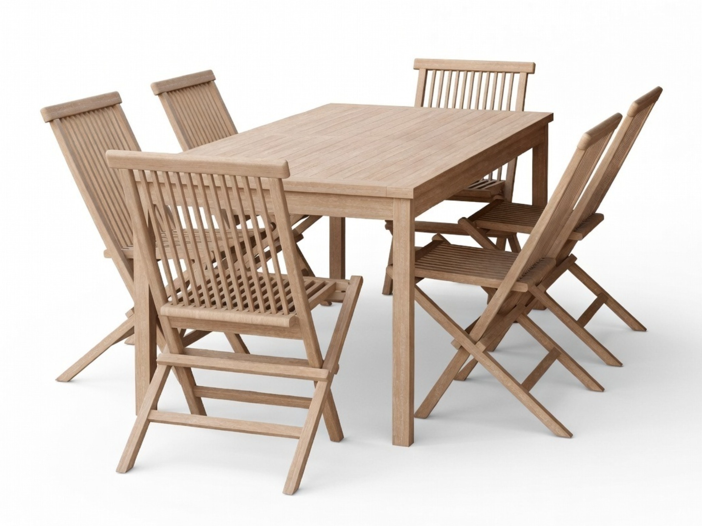 Tavolo e sedie set Nunova 144 (Luminoso legno)