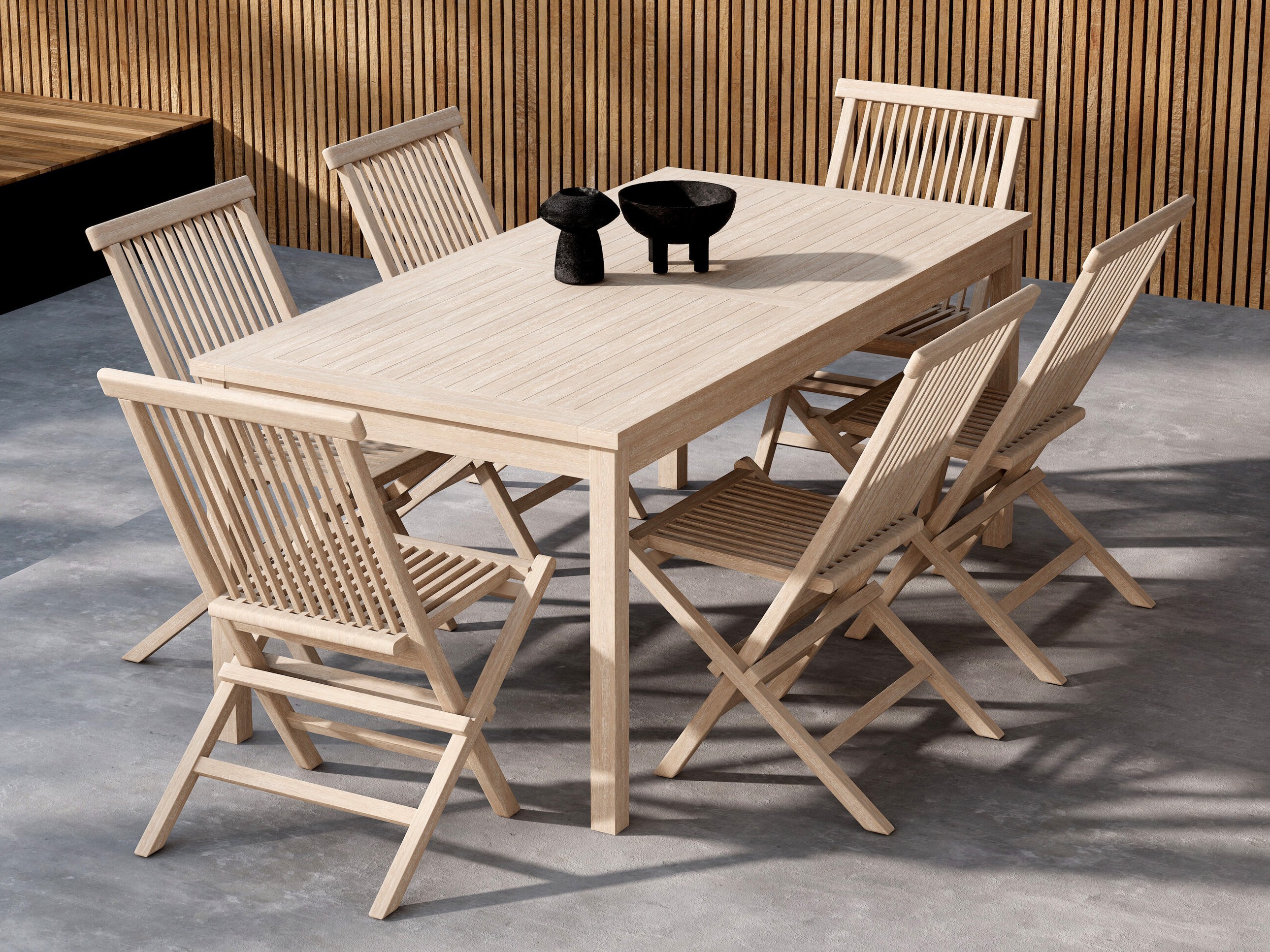 Tavolo e sedie set Nunova 144 (Luminoso legno)