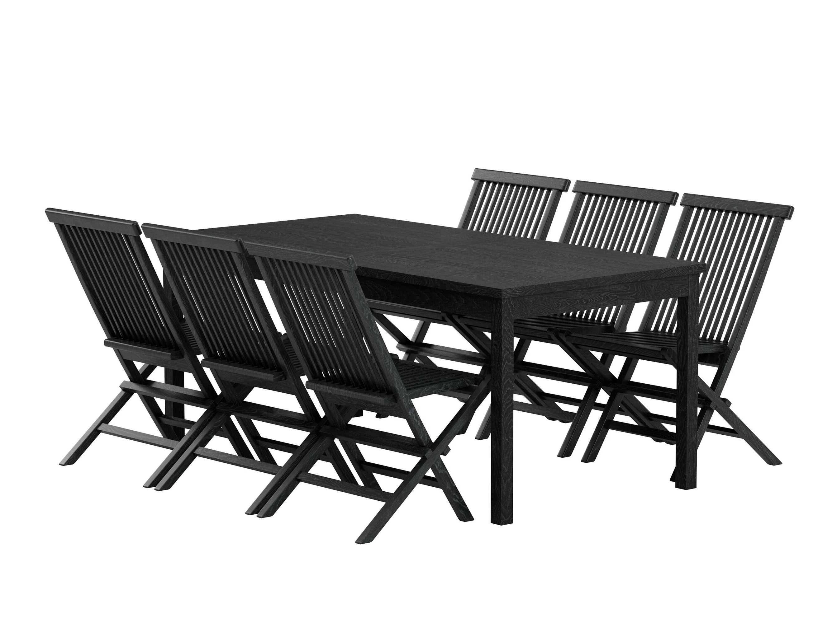 Tavolo e sedie set Nunova 144 (Nero)
