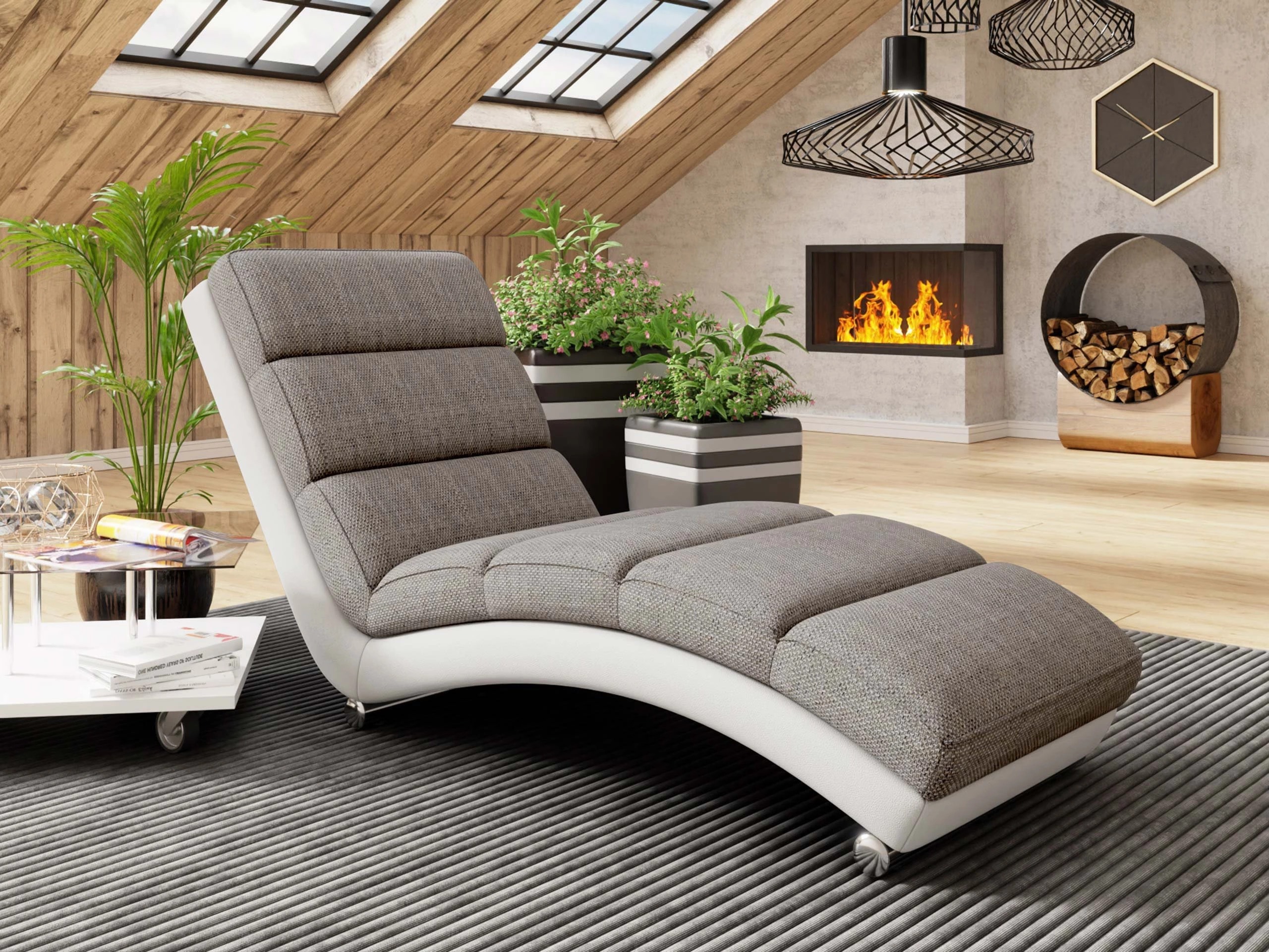Chaise longue Comfivo Pirum (Soft 017 + Lawa 05)