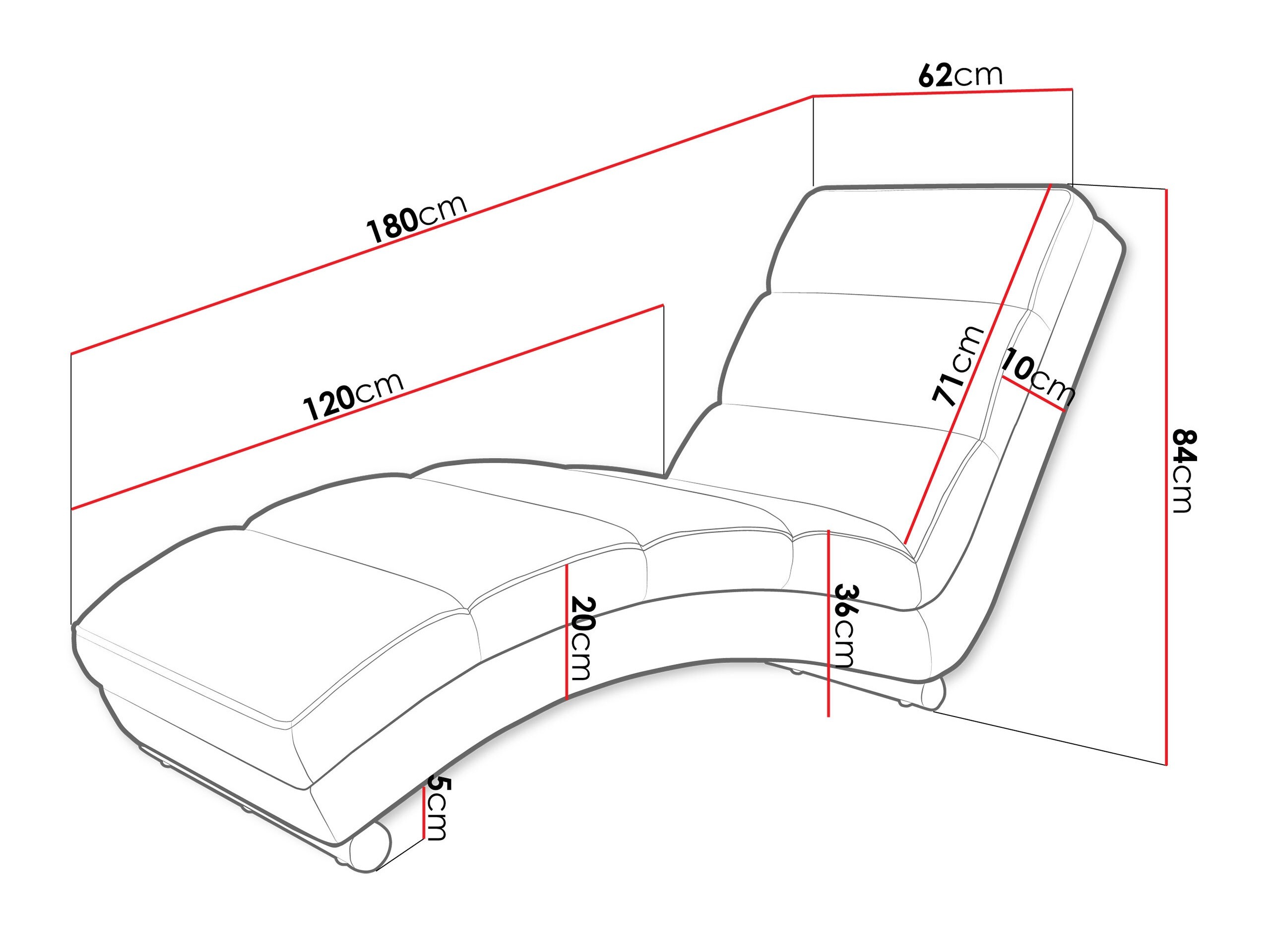 Chaise longue Comfivo Pirum (Soft 017 + Lawa 05)