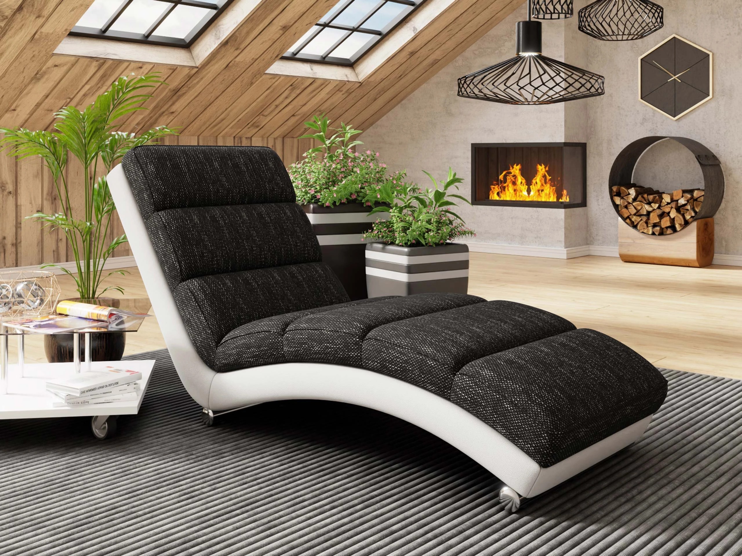 Chaise longue Comfivo Pirum (Soft 017 + Lawa 06)