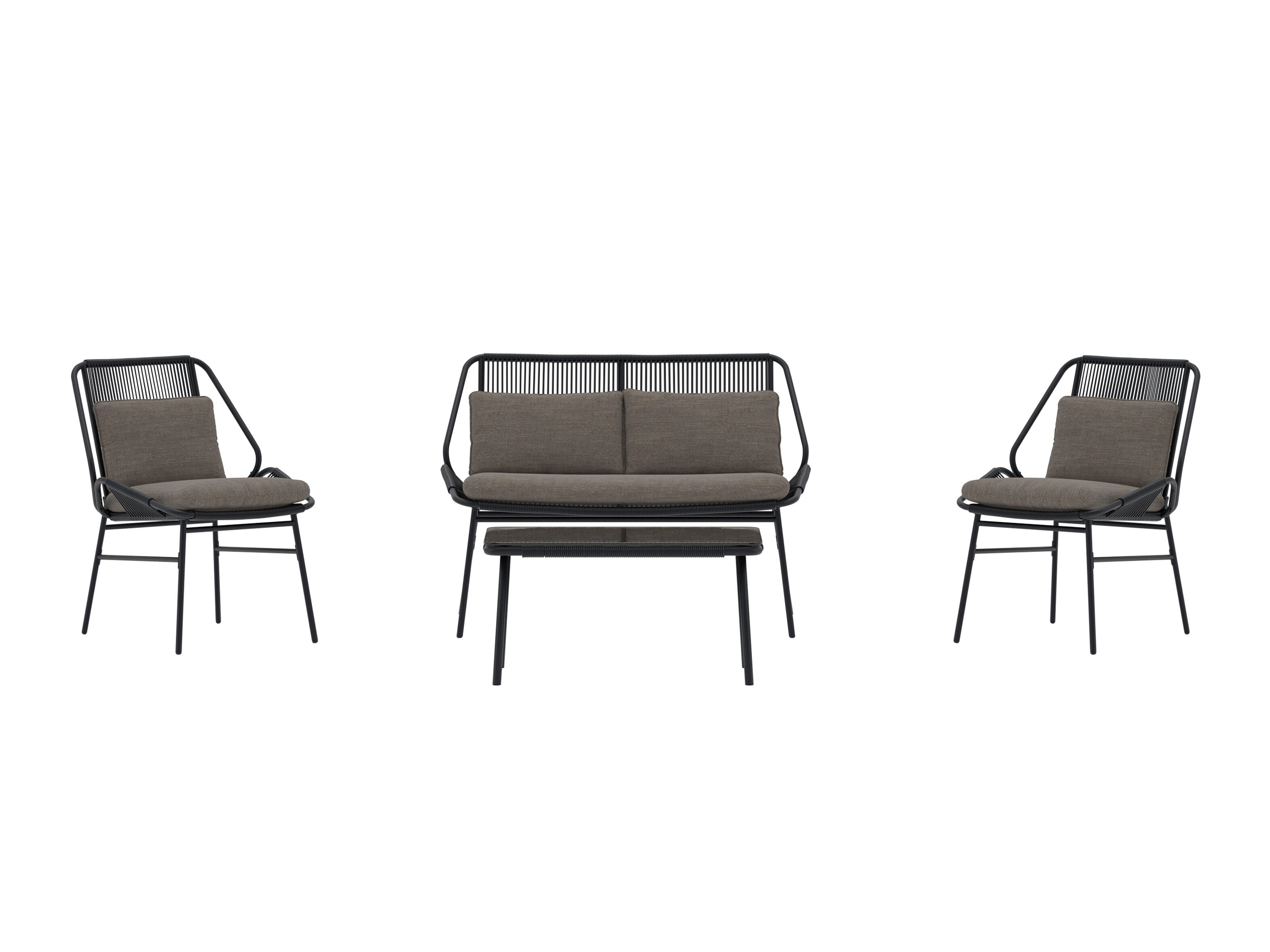 Mobili da giardino Dallas 5169 (Nero + Grigio scuro)