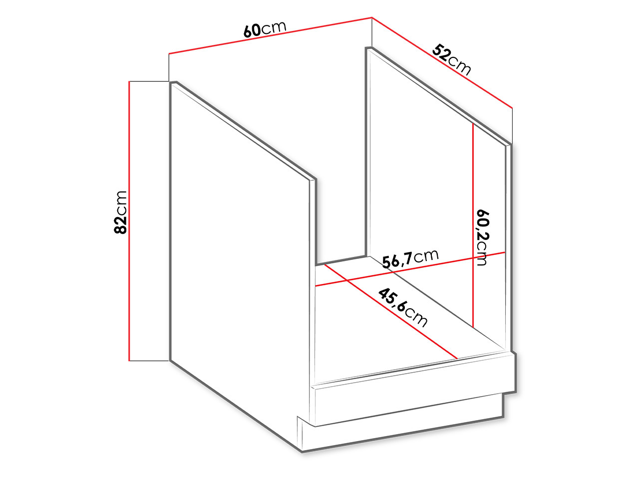 Mobile componibile per elettrodomestici da incasso Retro White 109
