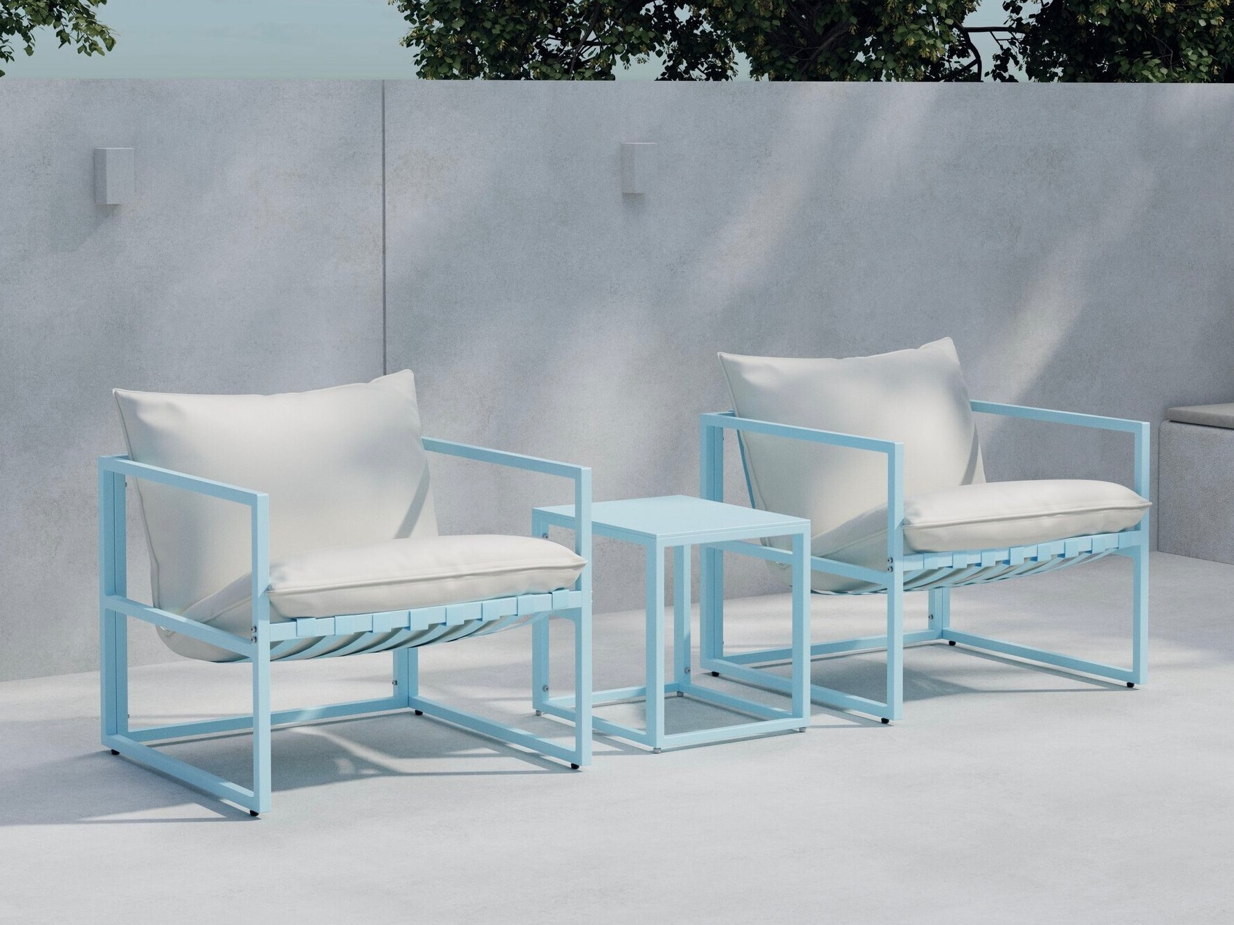 Mobili da giardino Dallas 5186 (Azzurro + Beige)