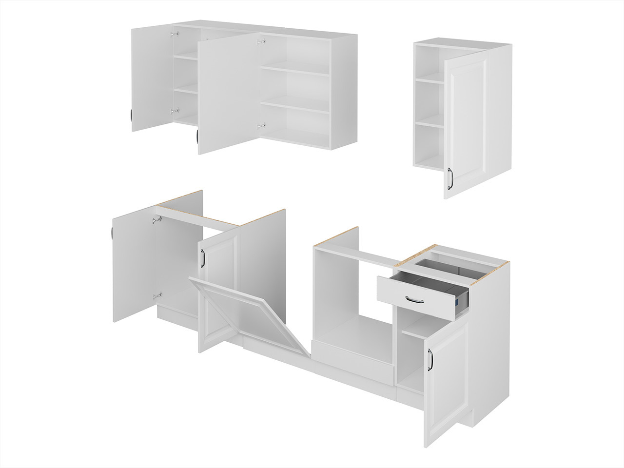 Set da cucina modulare Retro White 150