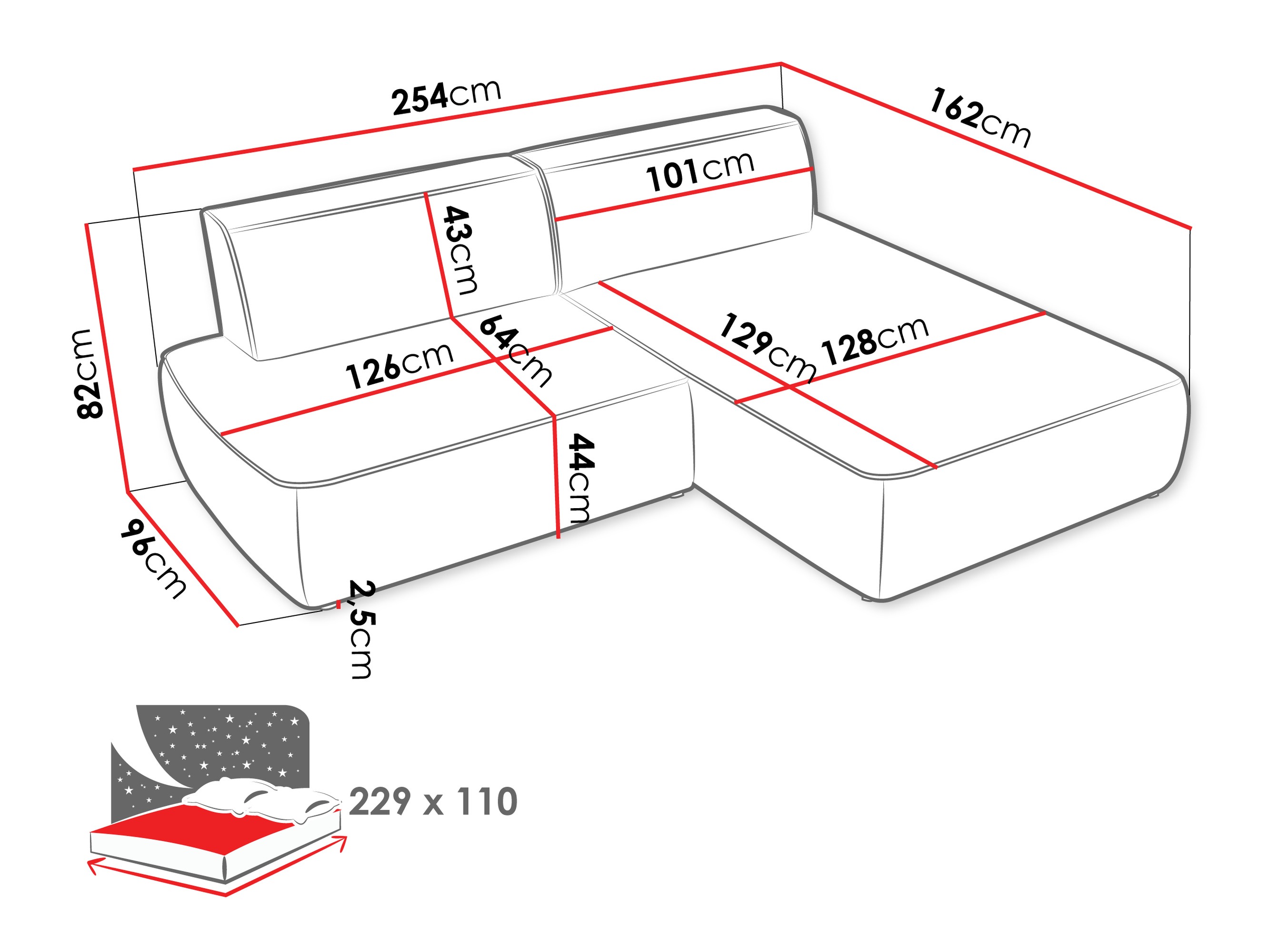 Divano angolare Comfivo Soror (Velo 621)