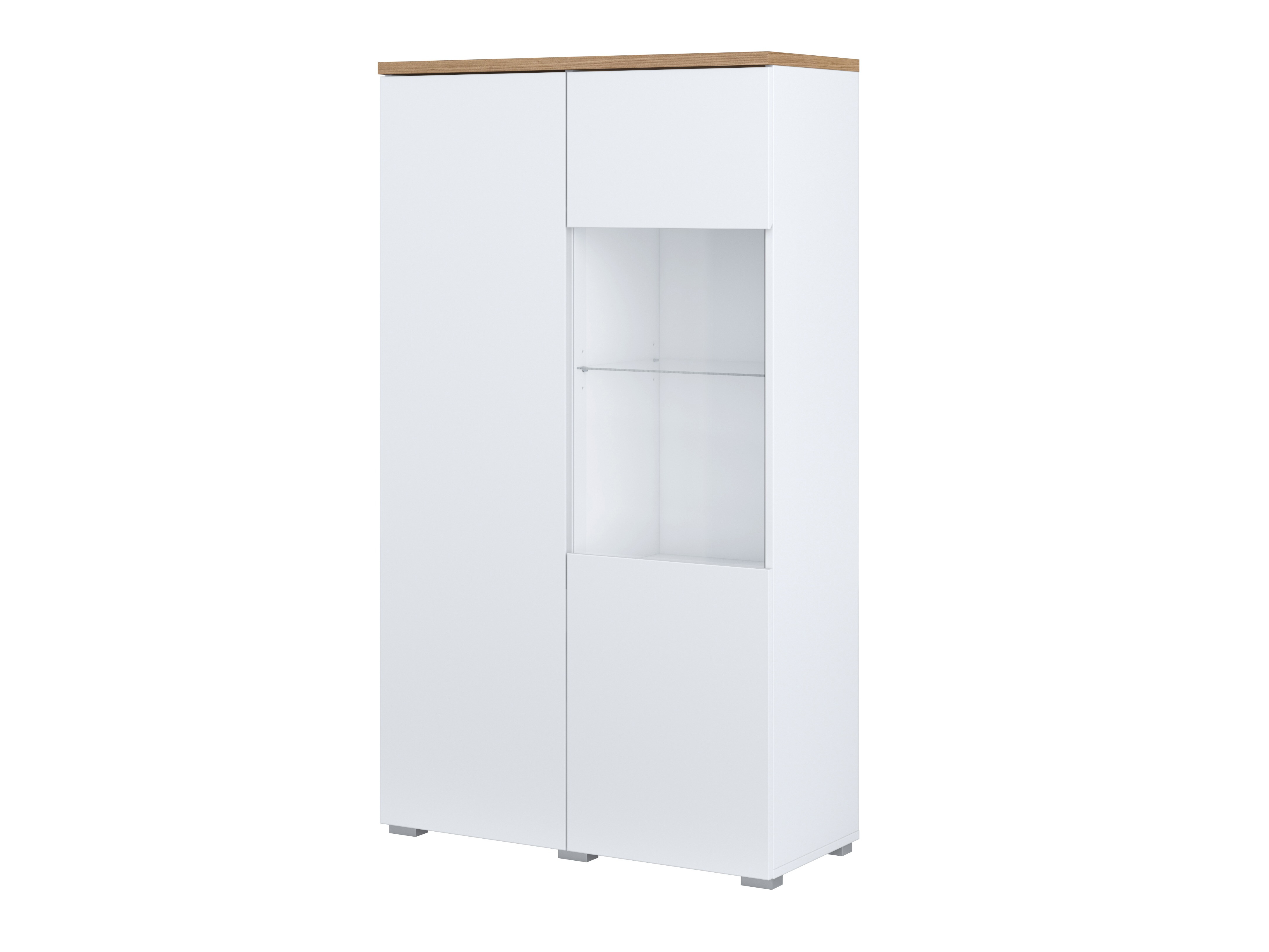 Scaffale Baletu 108 (Bianco + Quercia)