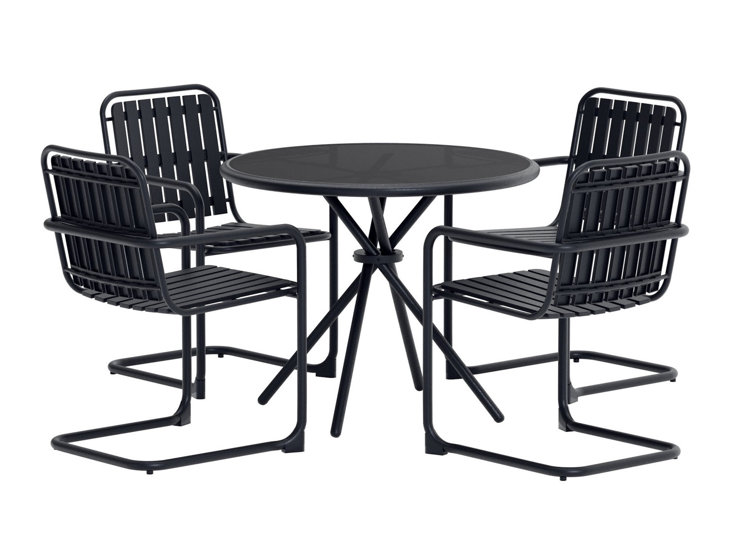 Tavolo e sedie set Dallas 5192 (Nero)