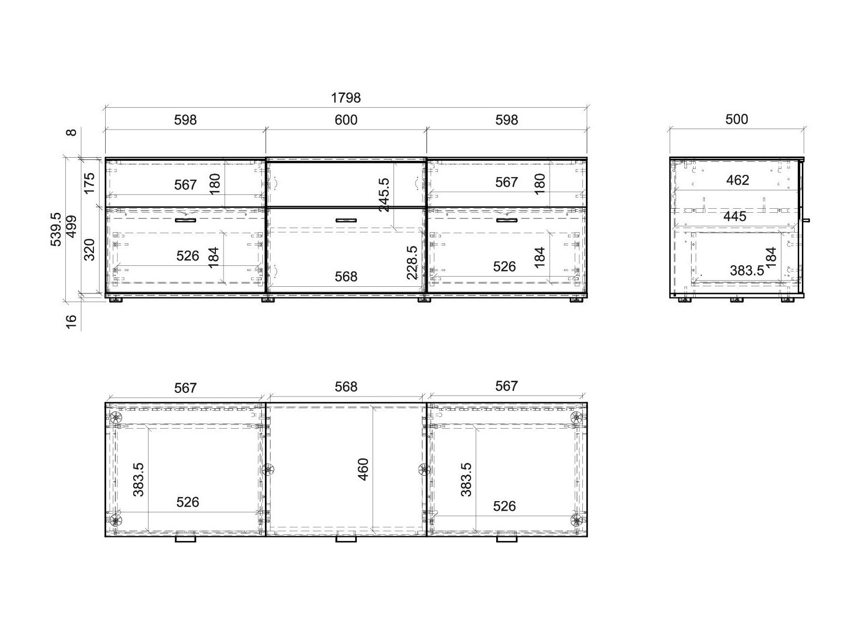Mobile porta TV Alnue 100