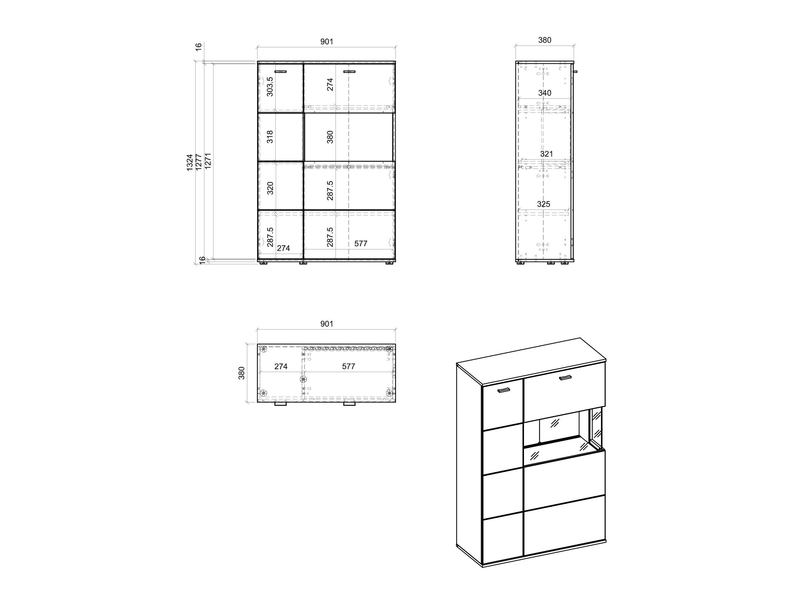 Parete attrezzata Alnue 107