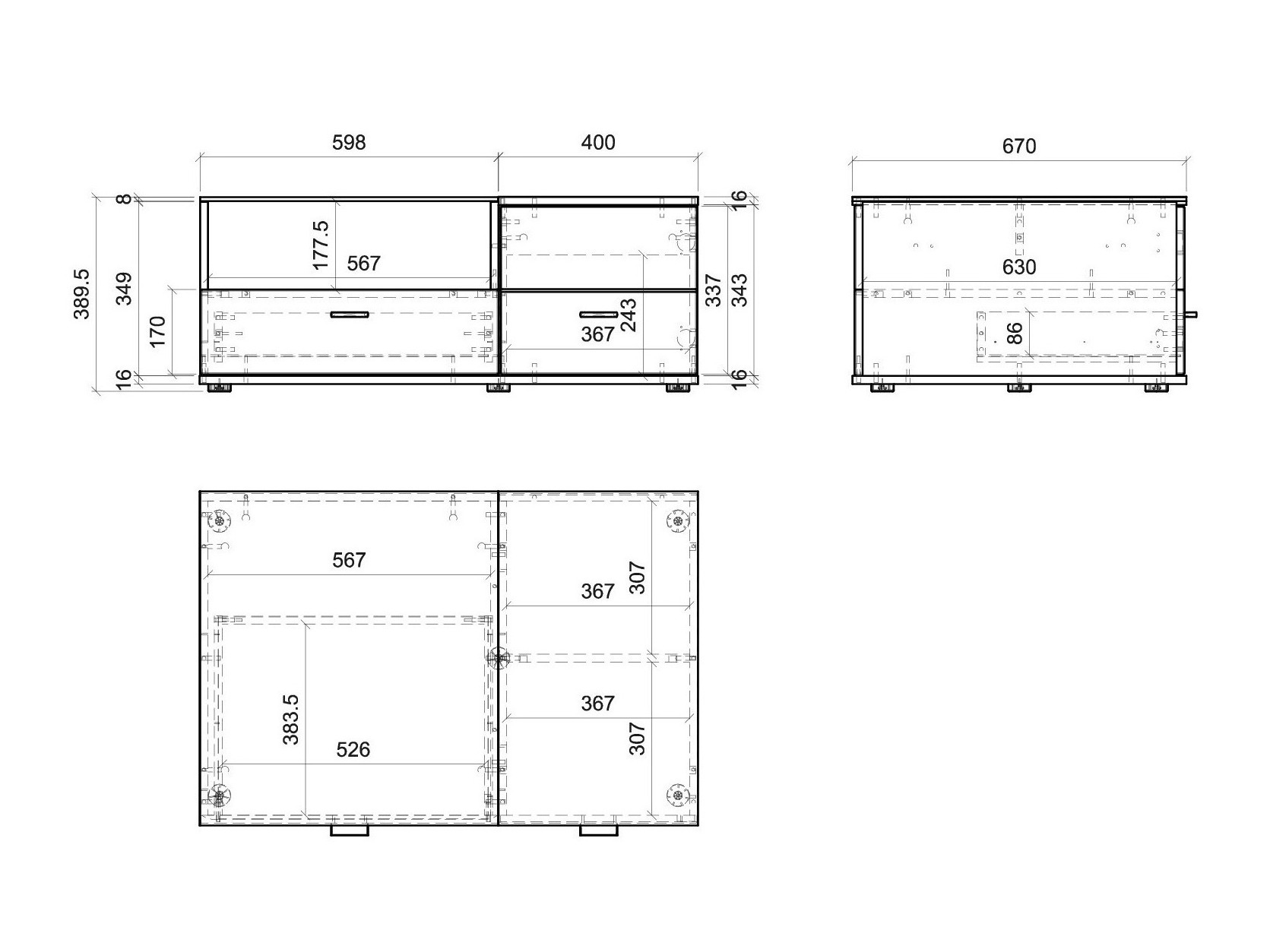 Parete attrezzata Alnue 107