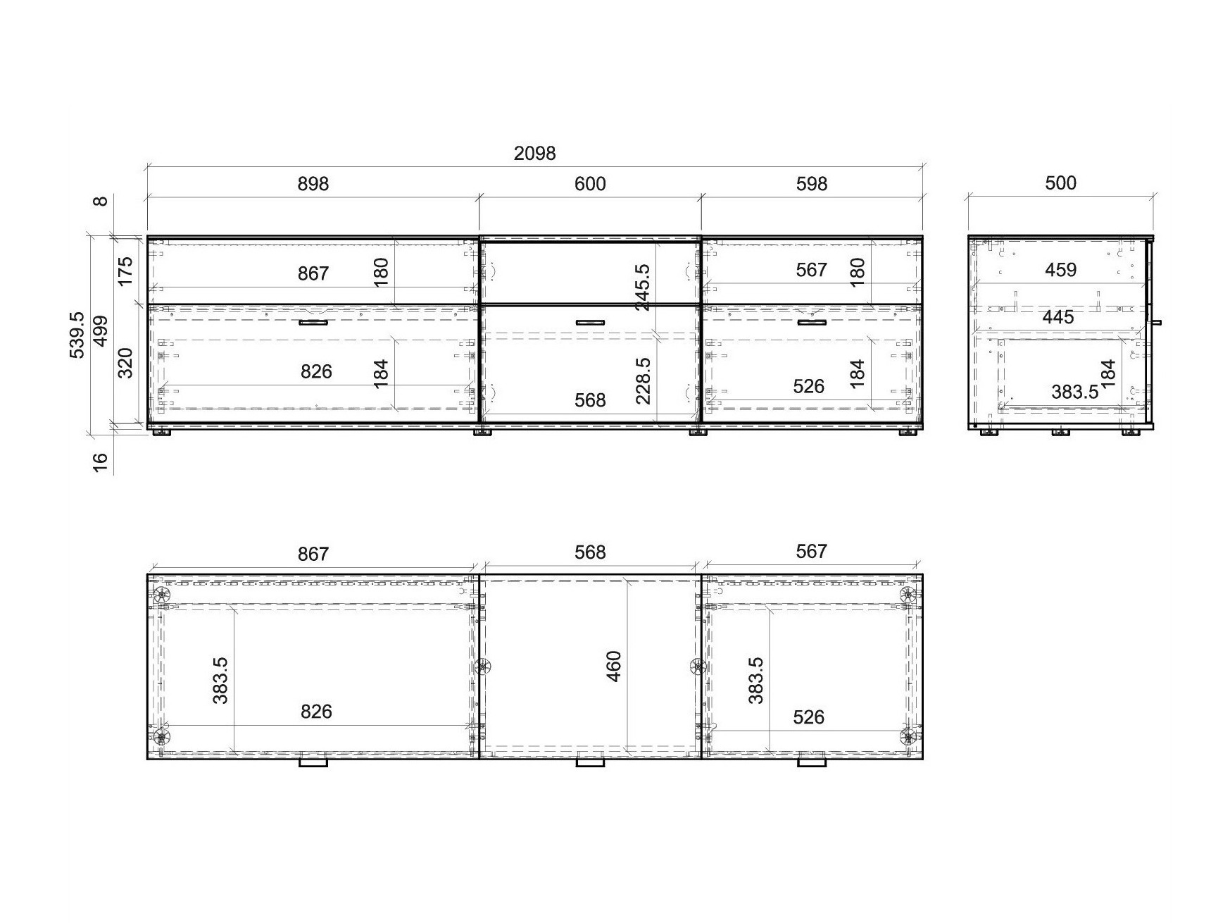 Parete attrezzata Alnue 108