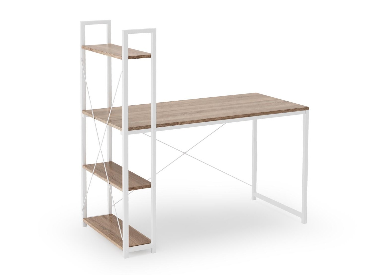 Scrivania da ufficio Houston 1888 (Sonoma quercia + Bianco)