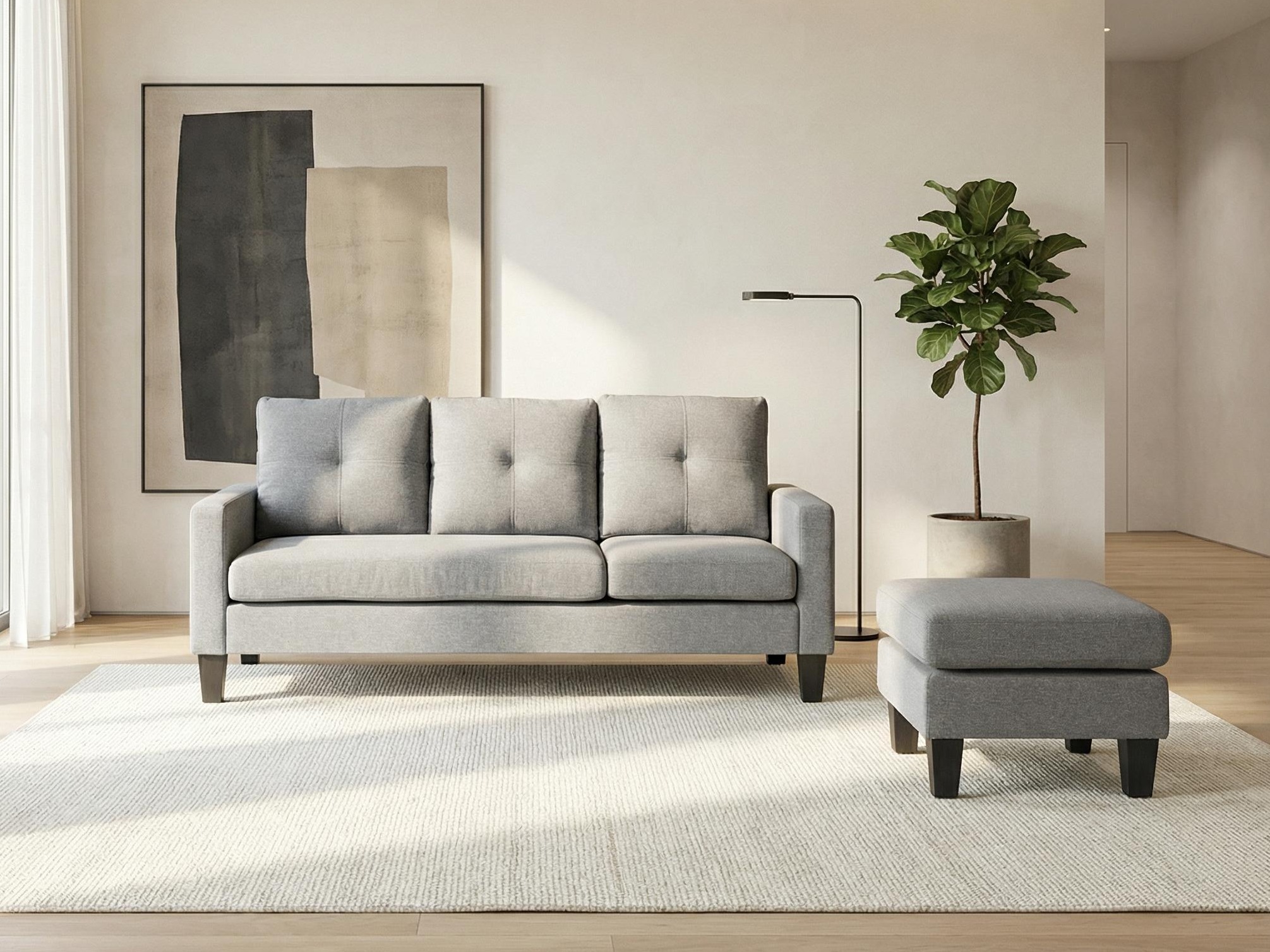 Set mobili imbottiti Houston 1825 (Grigio)