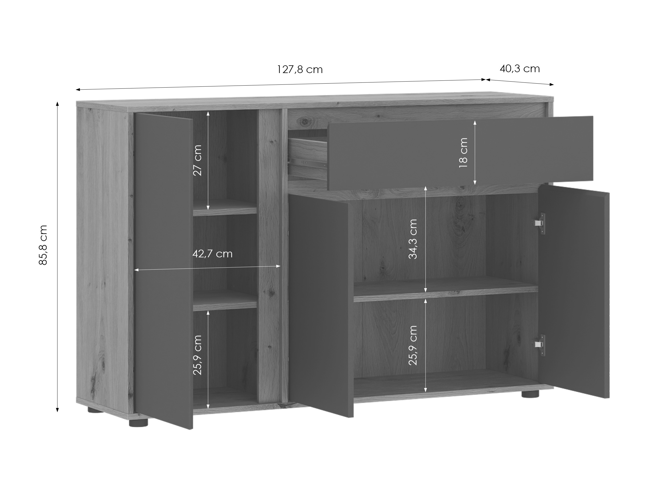 Cassettiera Ontario 227