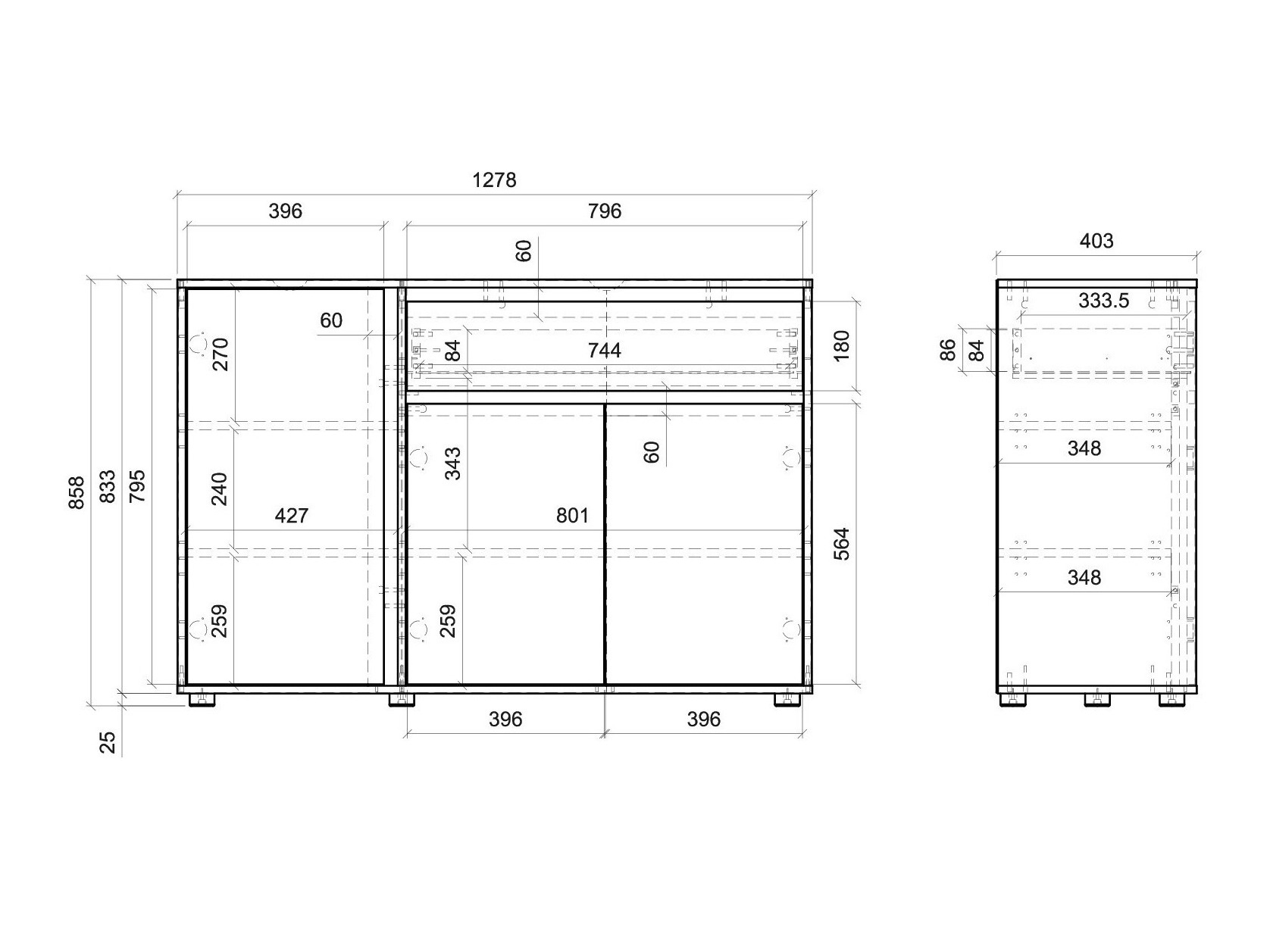 Cassettiera Ontario 227