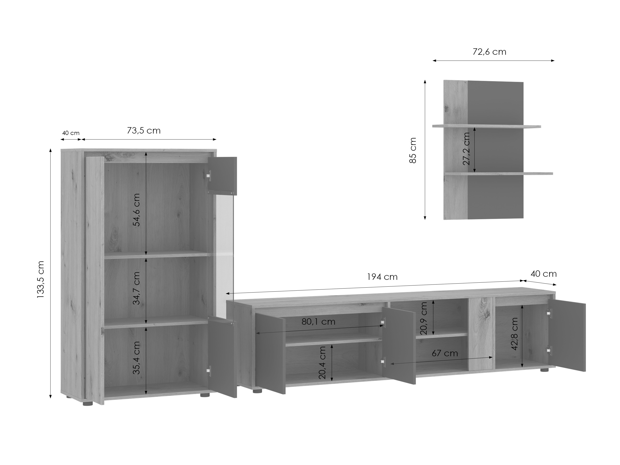 Parete attrezzata Ontario 226