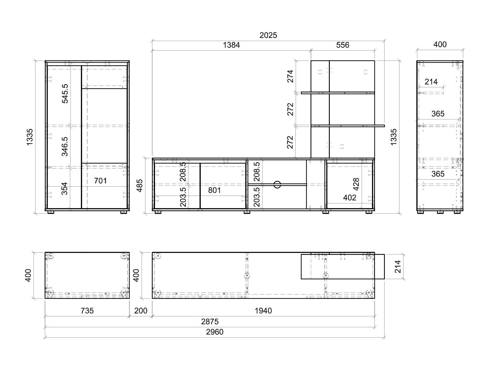 Parete attrezzata Ontario 226