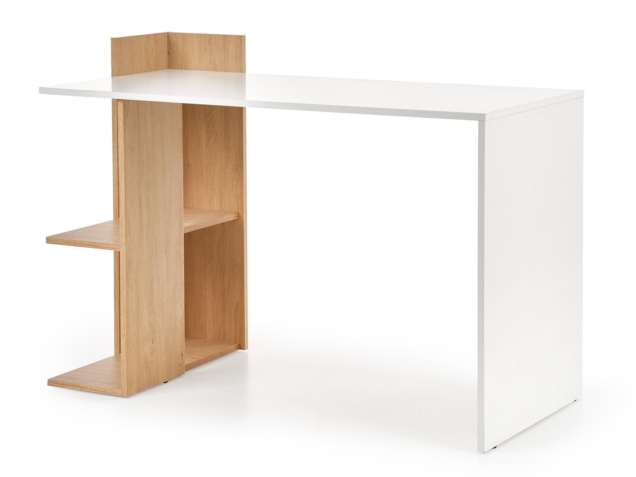 Scrivania da ufficio Houston 825 (Bianco + Quercia dorata)