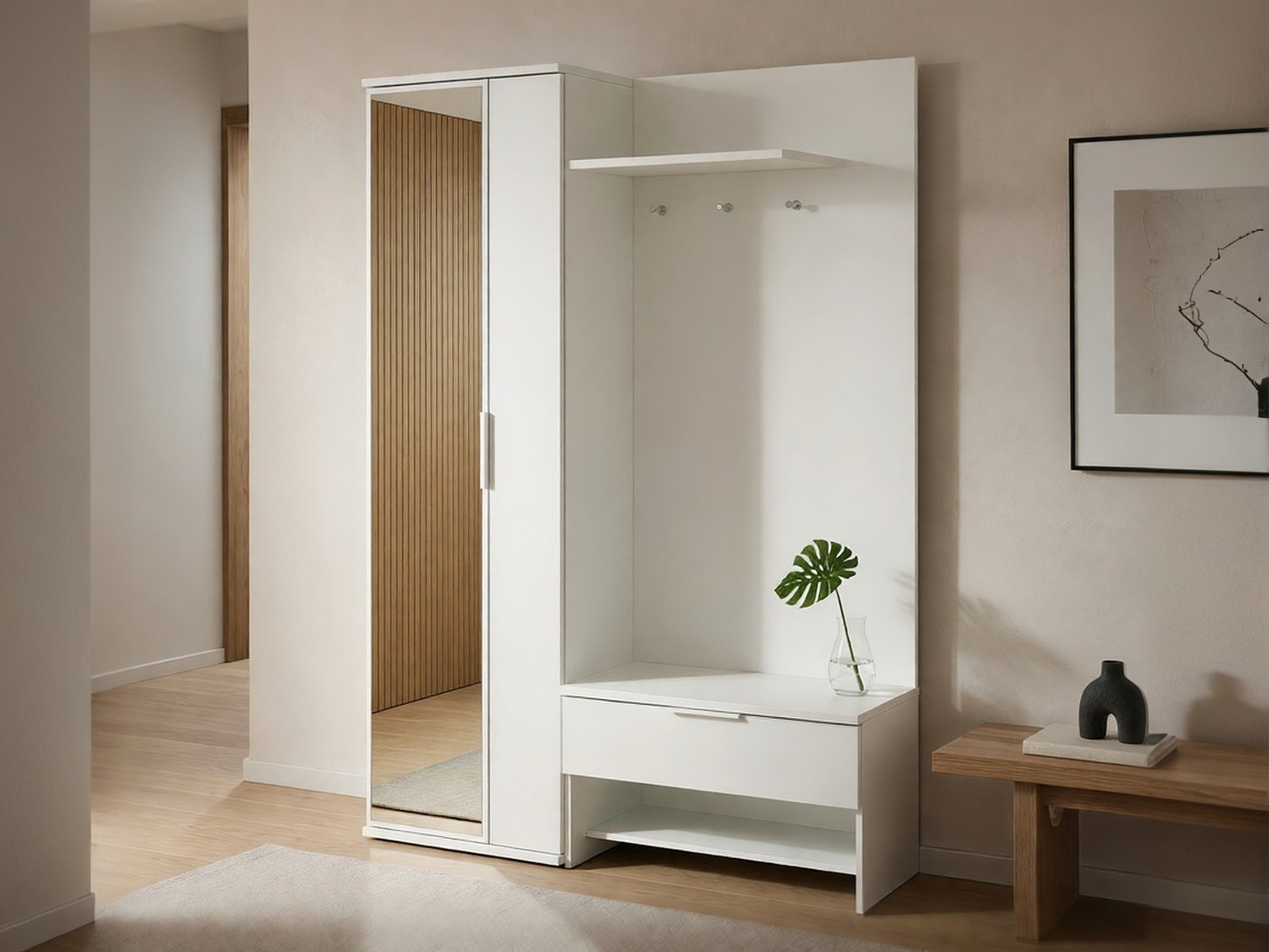 Set arredo da corridoio Honolulu 160 (Bianco)