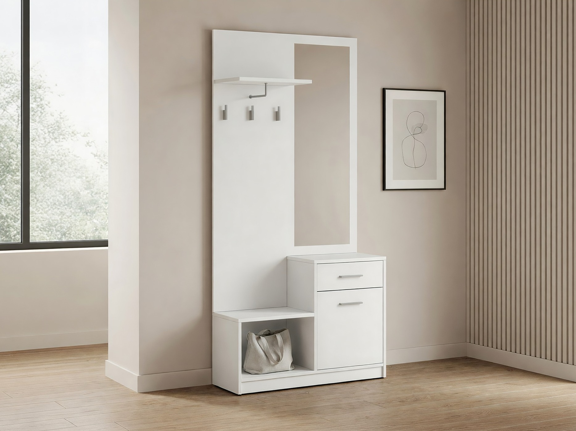 Set arredo da corridoio Novsore 121 (Bianco)