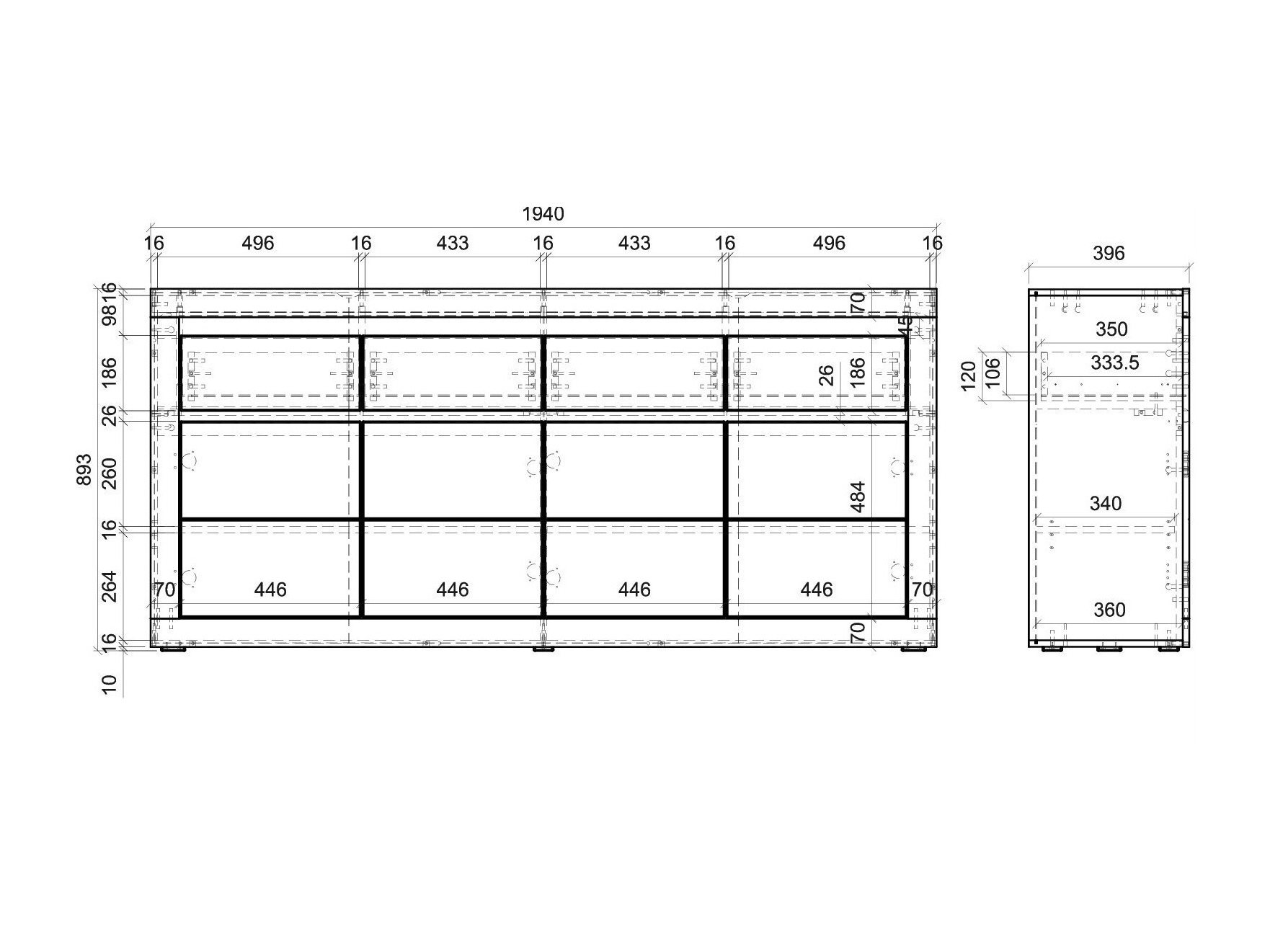 Cassettiera Ophtola 110