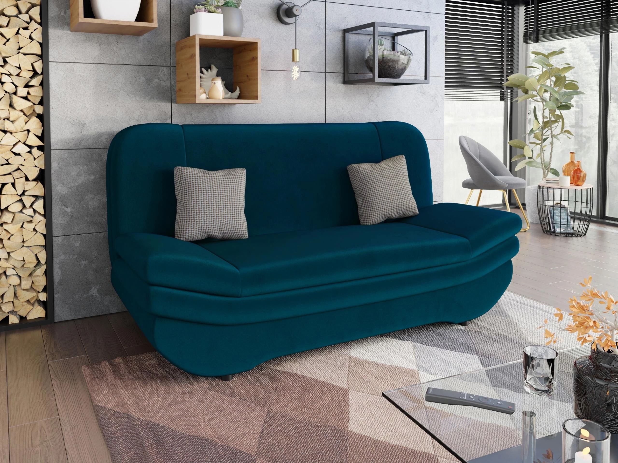Divano letto Comfivo Silva (Venus Velvet 2911 + Kenia 796)