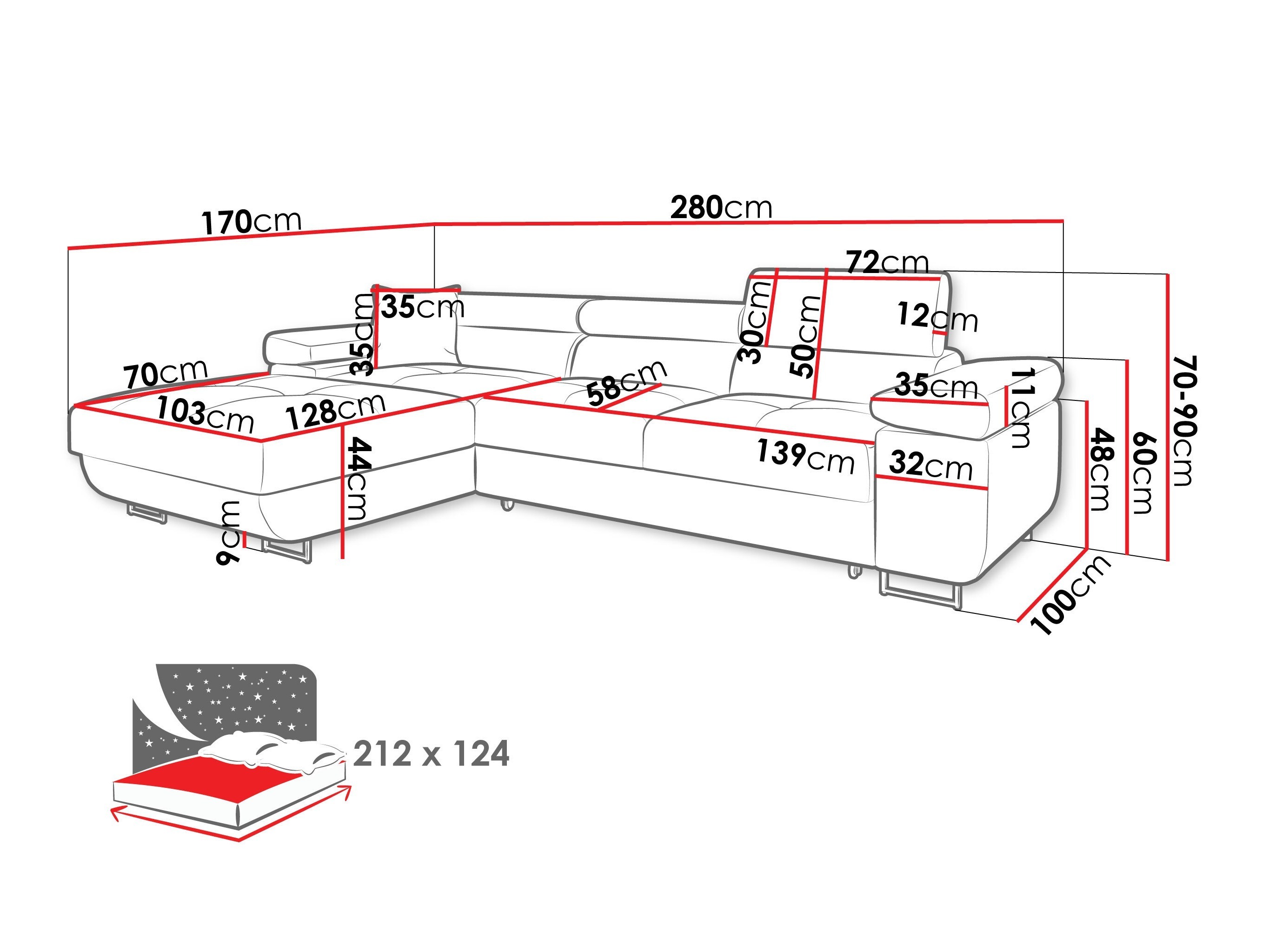 Divano angolare Comfivo Vinetum II (Manila 16)