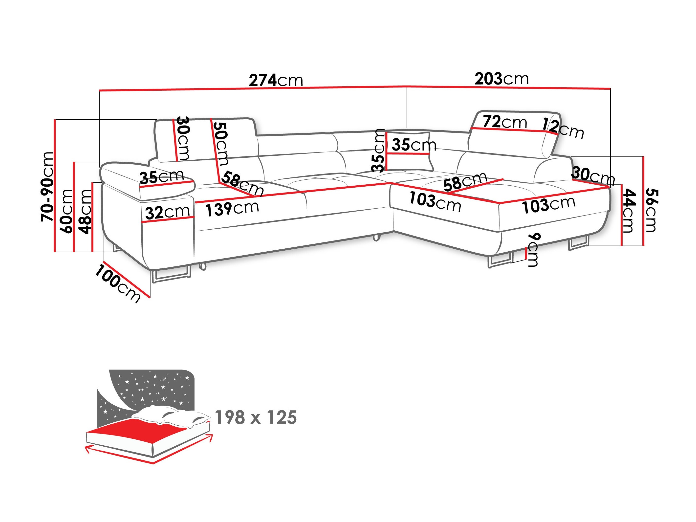 Divano angolare Comfivo Vinetum (Manila 18)