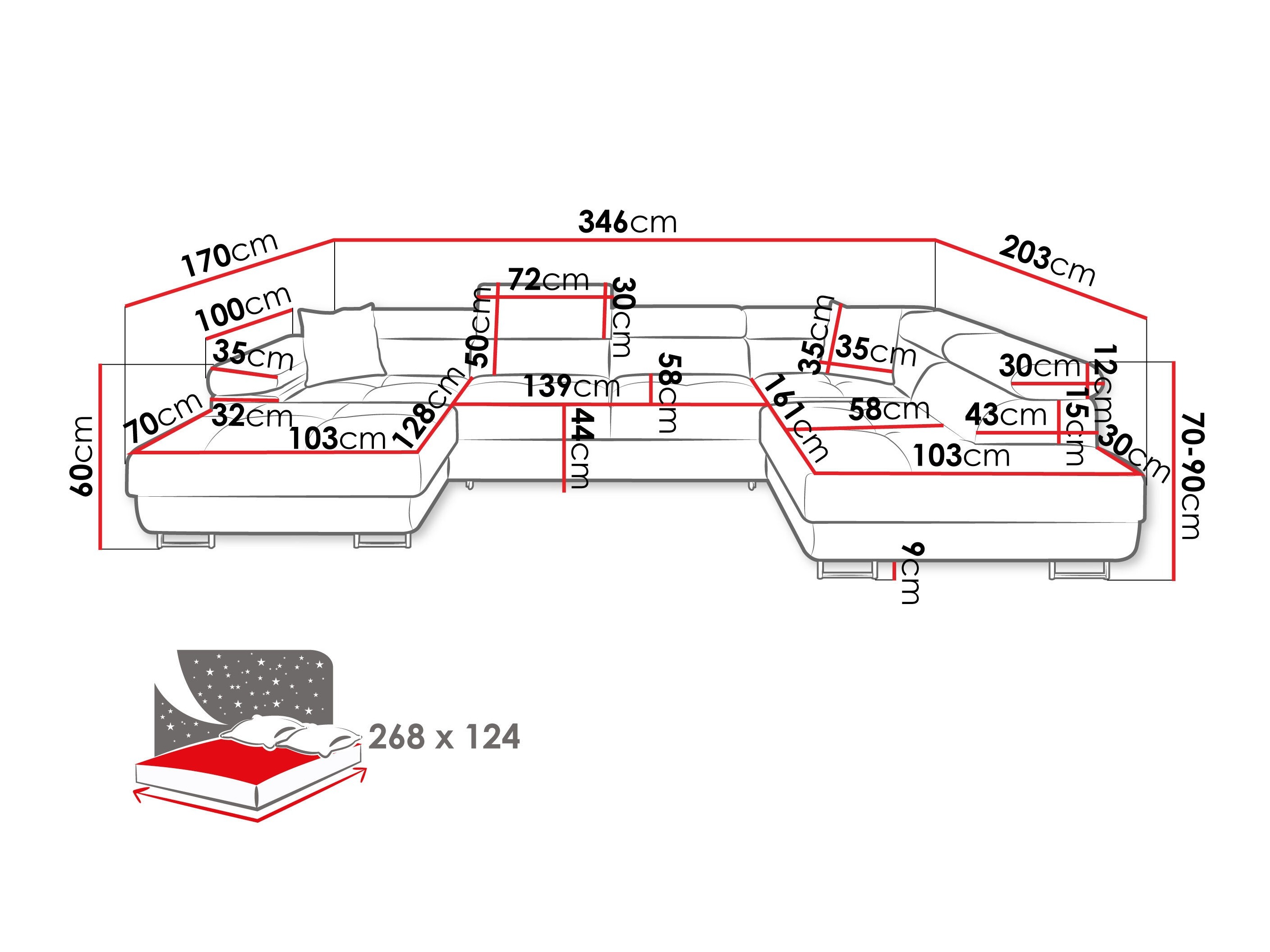 Divano angolare Comfivo Vinetum III (Manila 02)