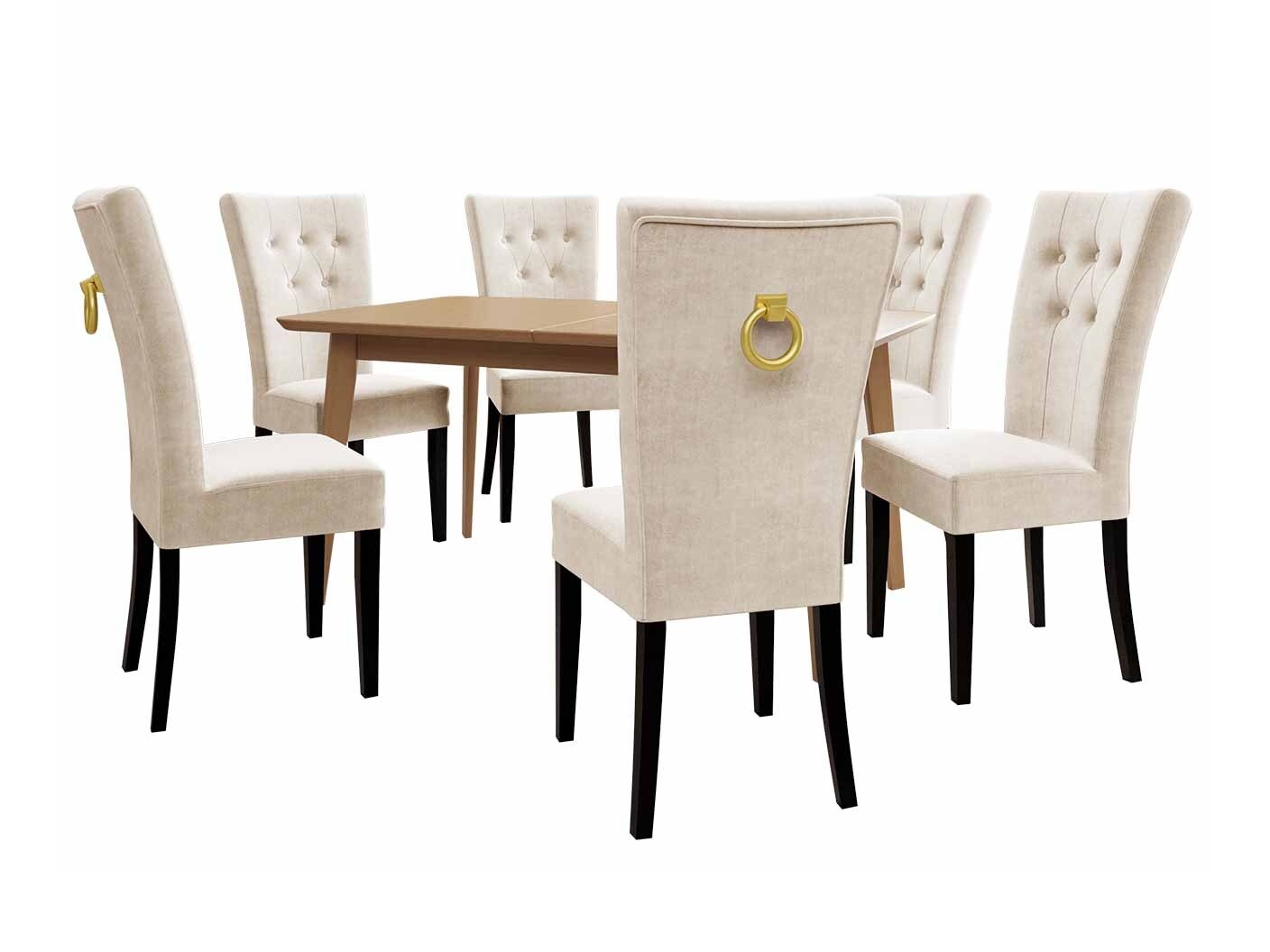 Set sala da pranzo Racine 144 (Nero + Magic Velvet 2250)