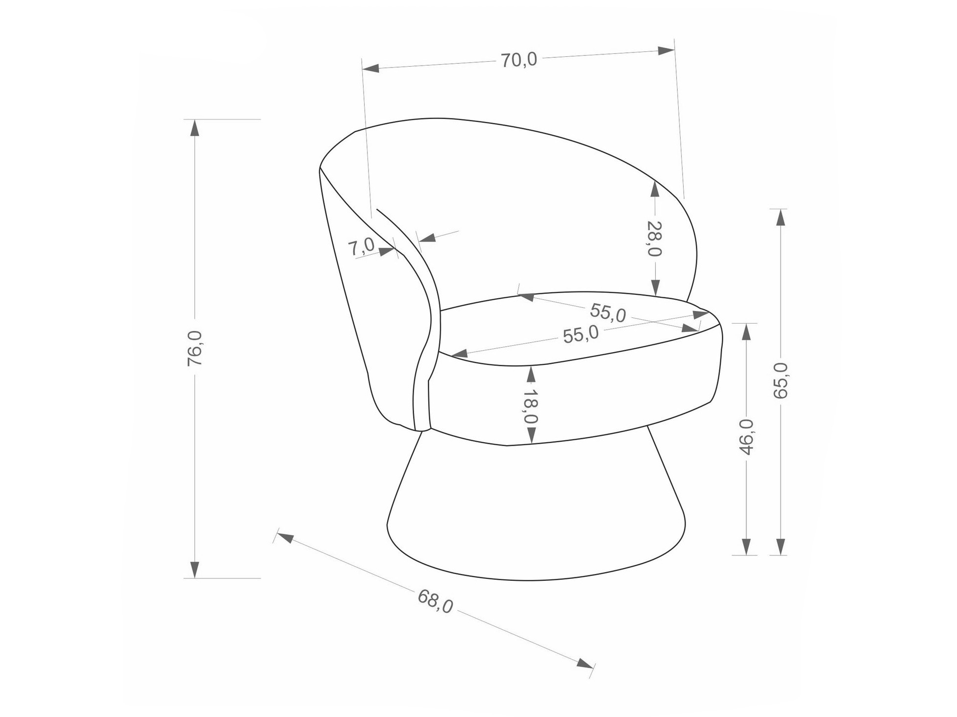 Poltrona Houston 2102 (Grigio)
