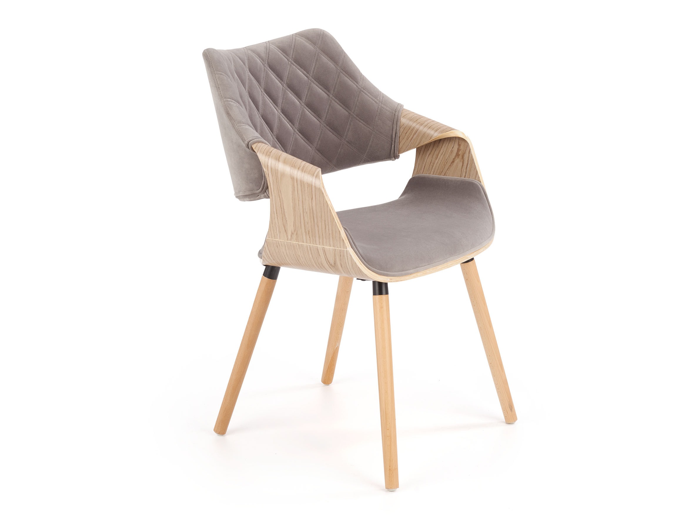 Sedia Houston 720 (Luminoso legno + Grigio)
