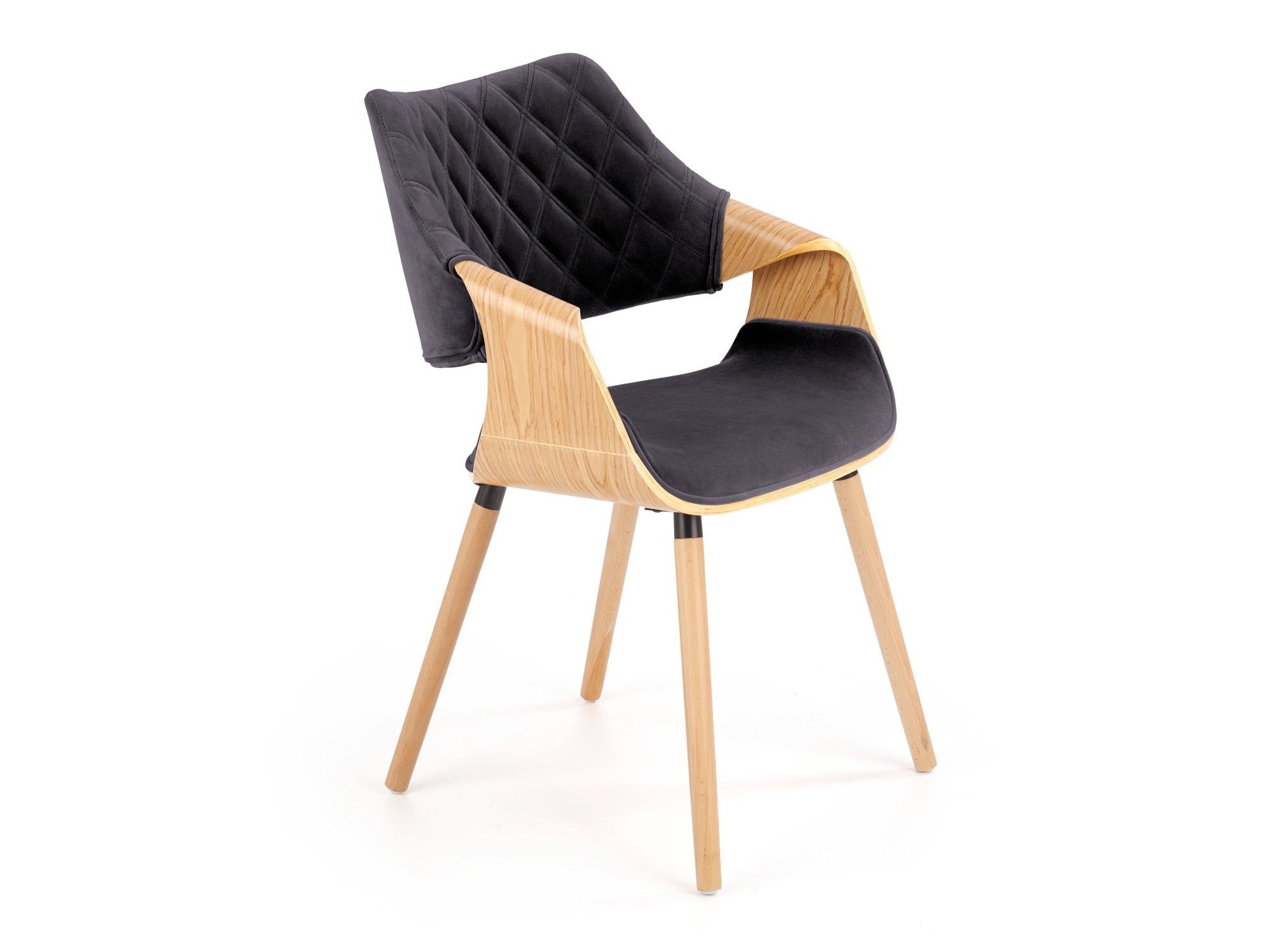 Sedia Houston 720 (Luminoso legno + Nero)