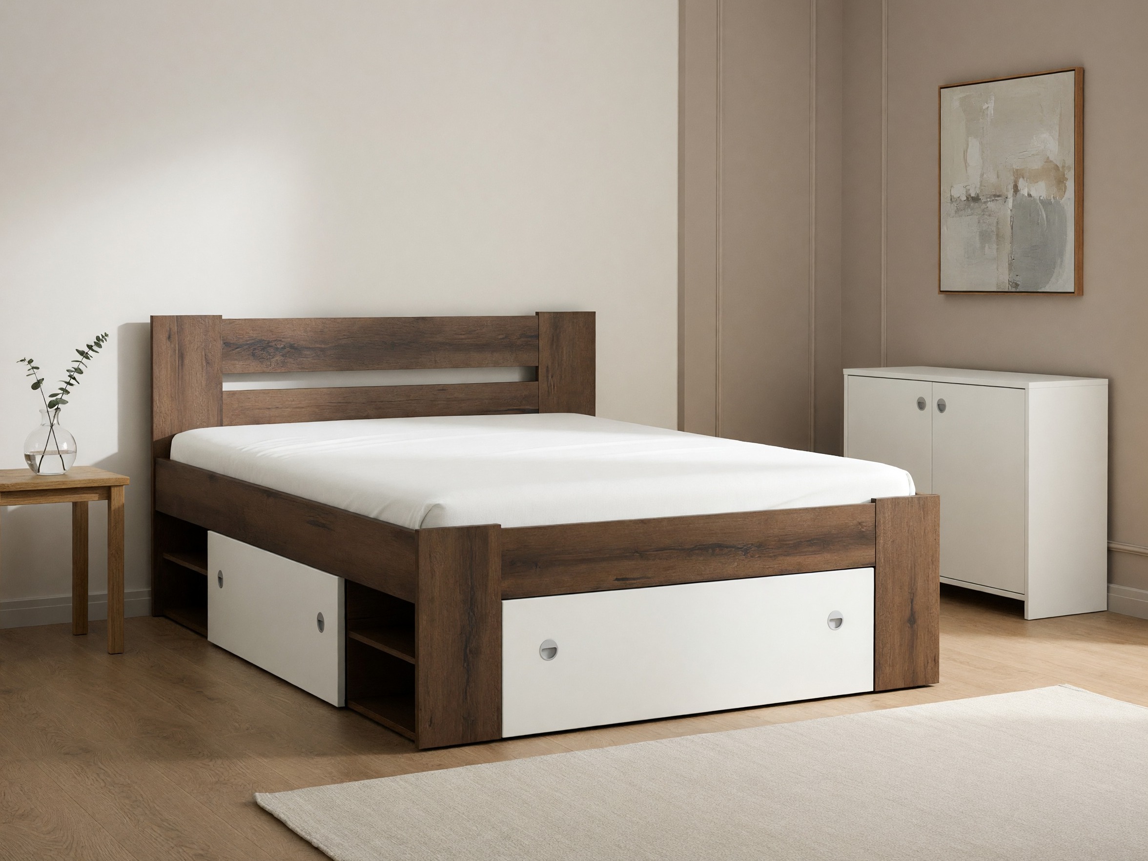 Letto Novsore 130 (Rovere moro)