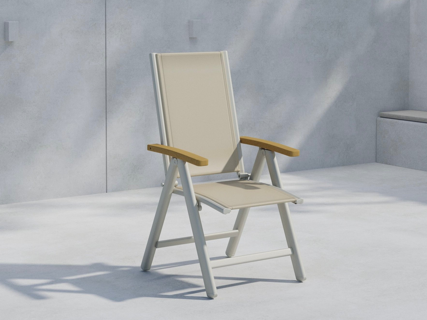 Sedia per esterni Dallas 2848 (Beige + Teak)
