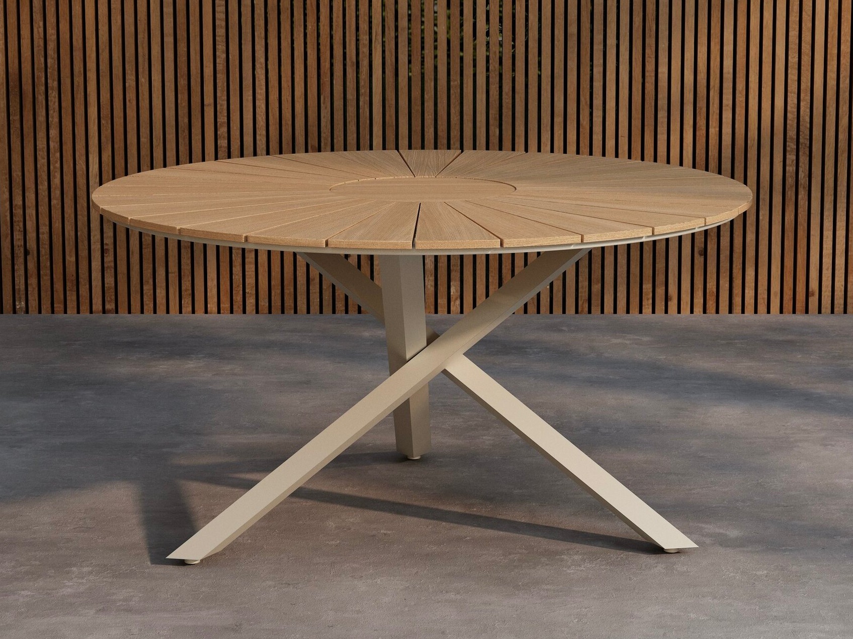 Tavolo esterno Dallas 5223 (Beige + Teak)