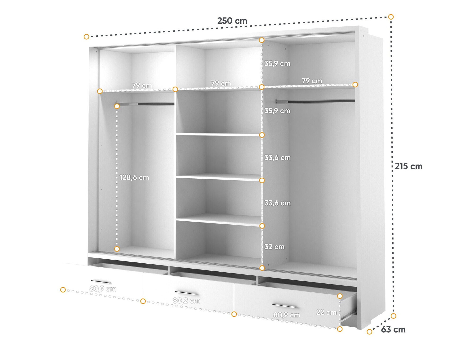 Armadio Fresno 100 (Nero)