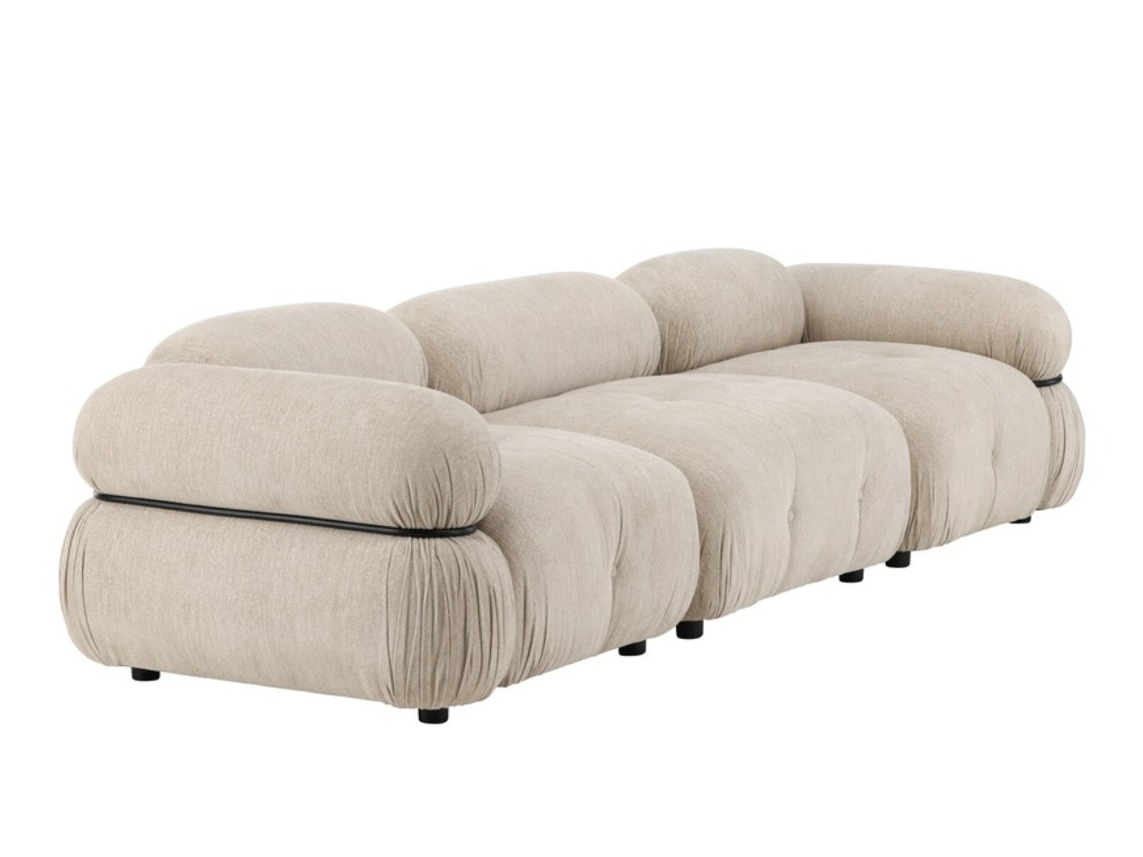 Divano componibile Evardale 104 (Beige + Nero)