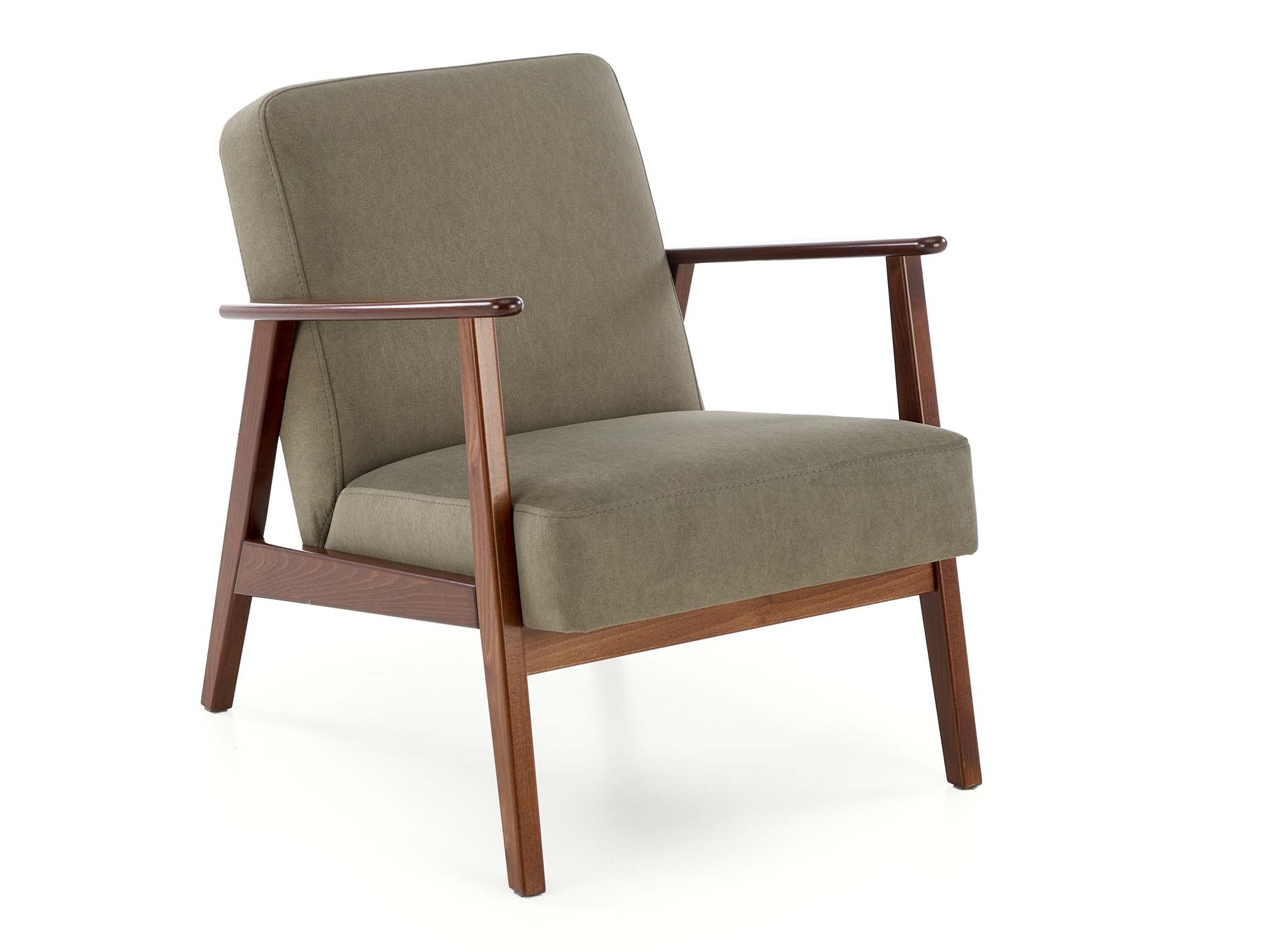 Poltrona Houston 2116 (Verde scuro + Noce)