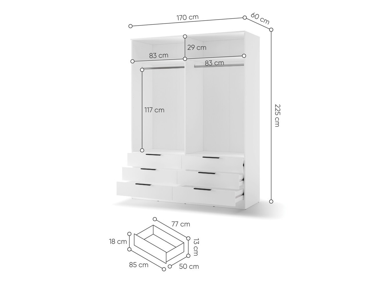Armadio Fresno 182 (Bianco)