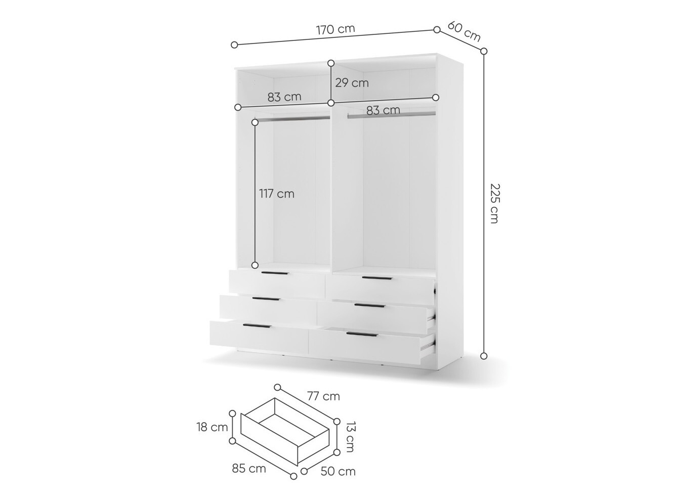 Armadio Fresno 182 (Bianco)